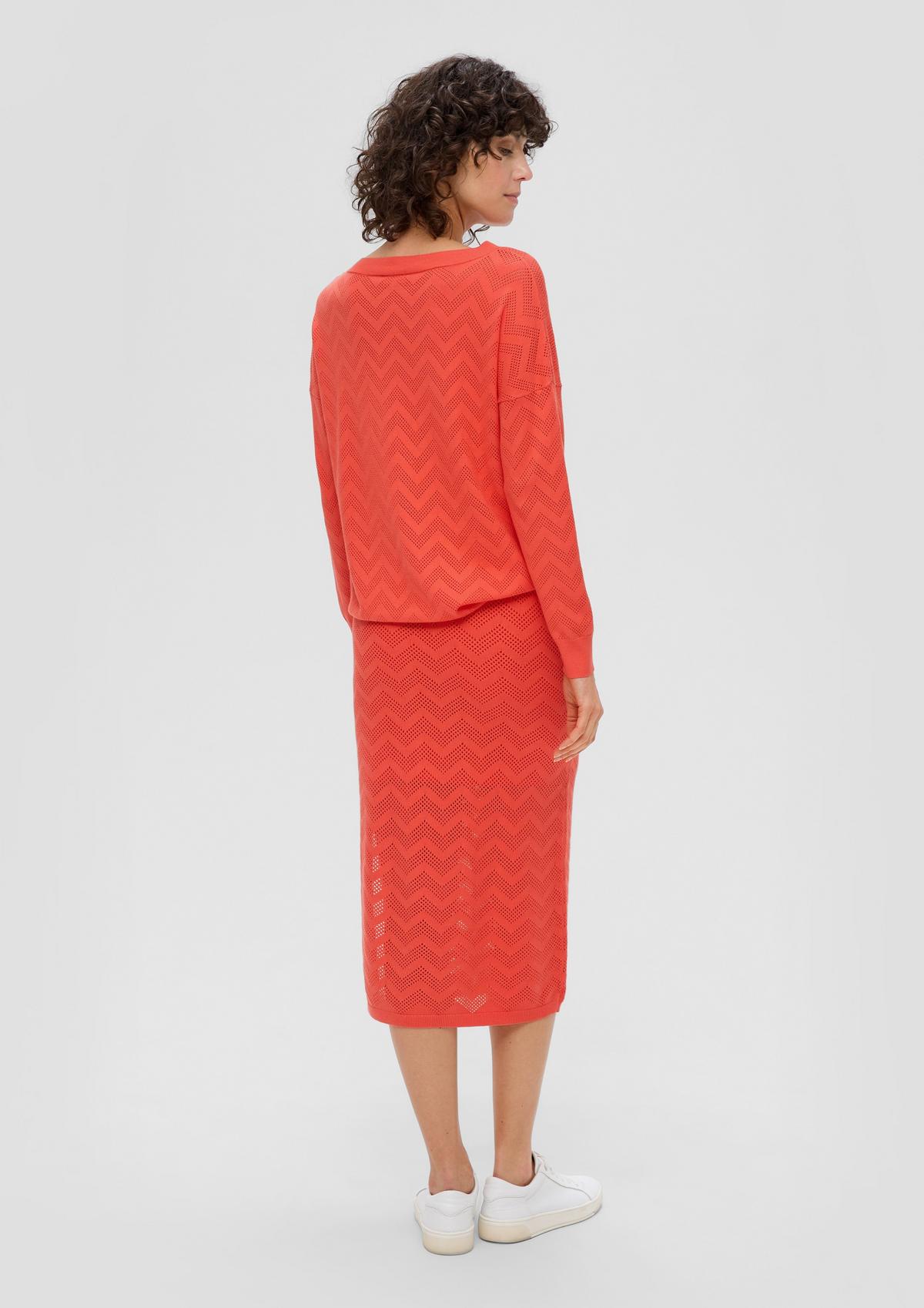 s.Oliver Midi skirt with a knit pattern