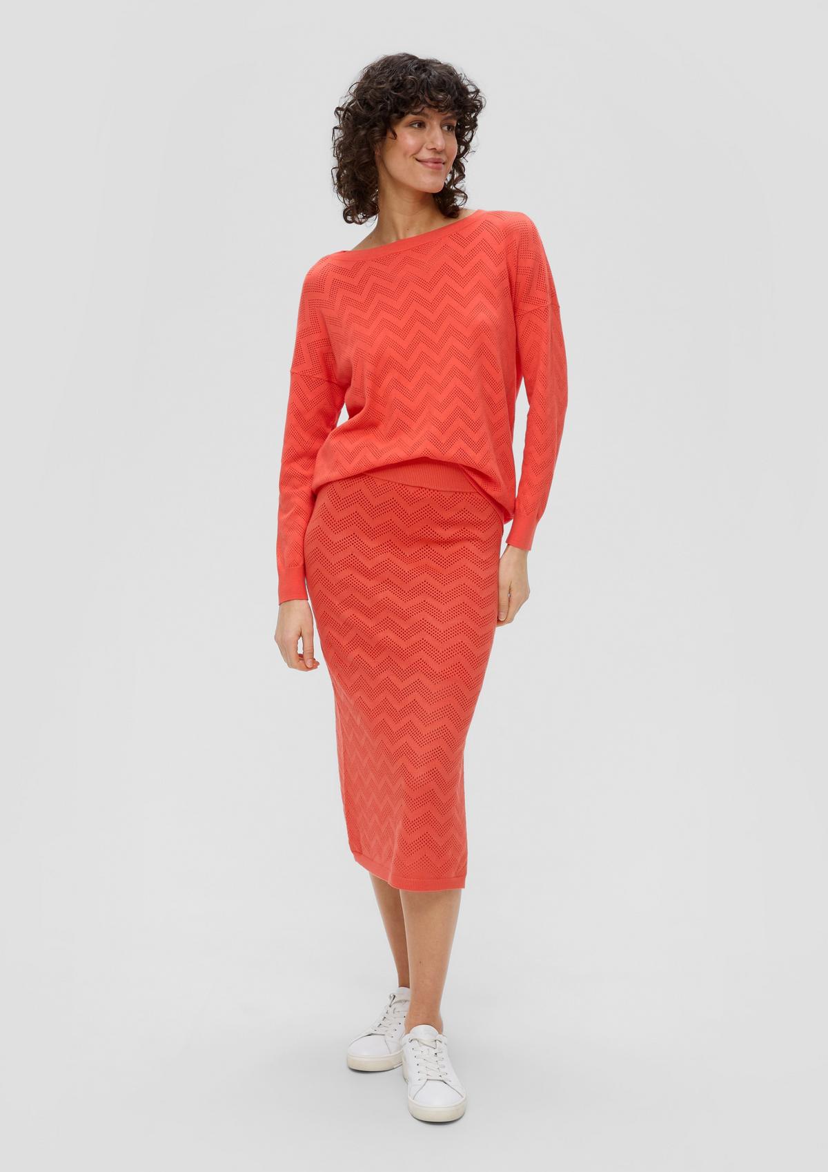 Midi sukně s pleteným vzorem