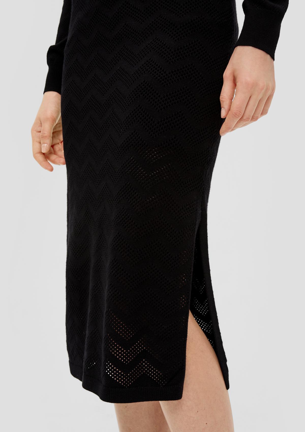 s.Oliver Midi skirt with a knit pattern
