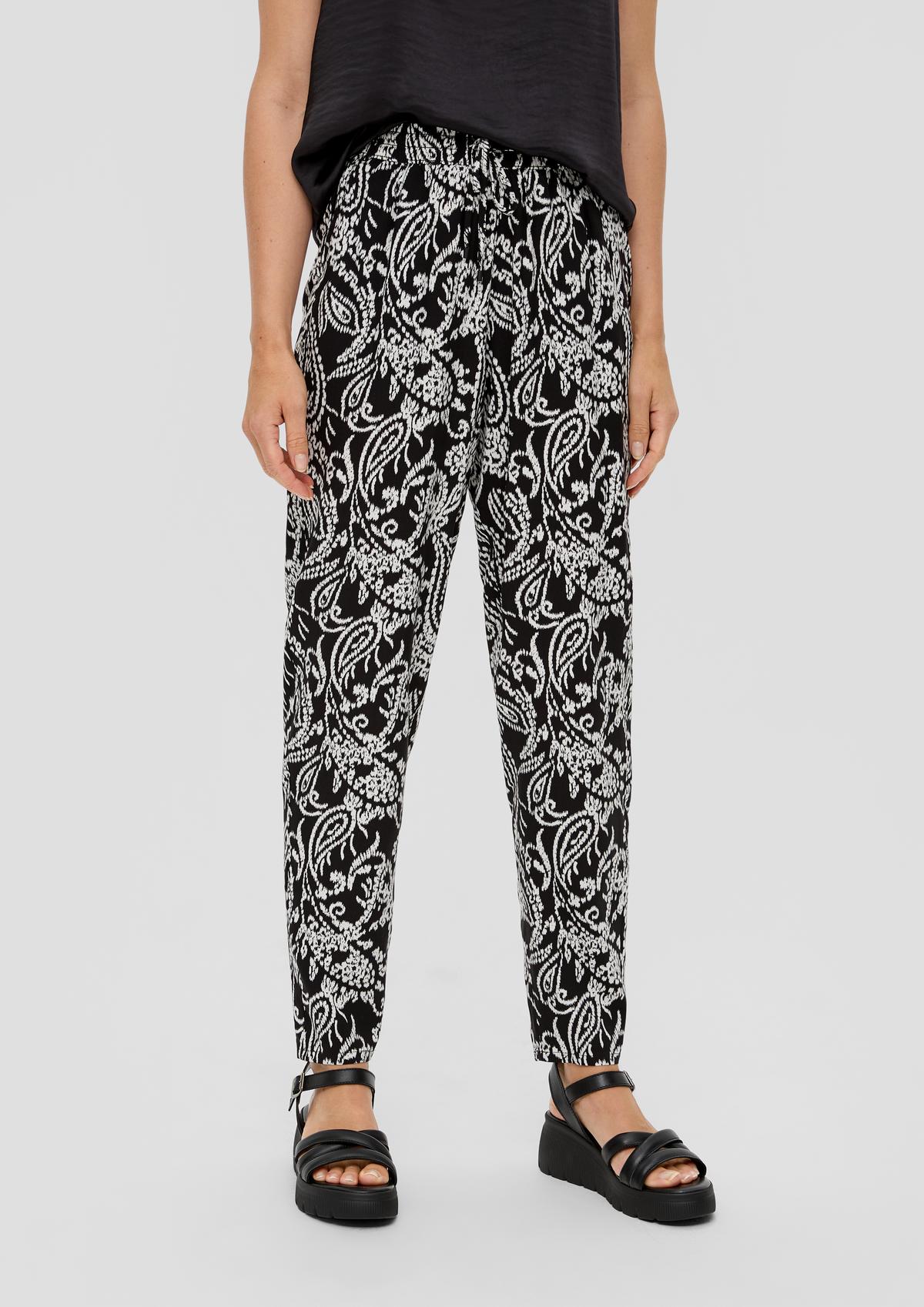 s.Oliver Slip-on trousers with an elasticated waistband