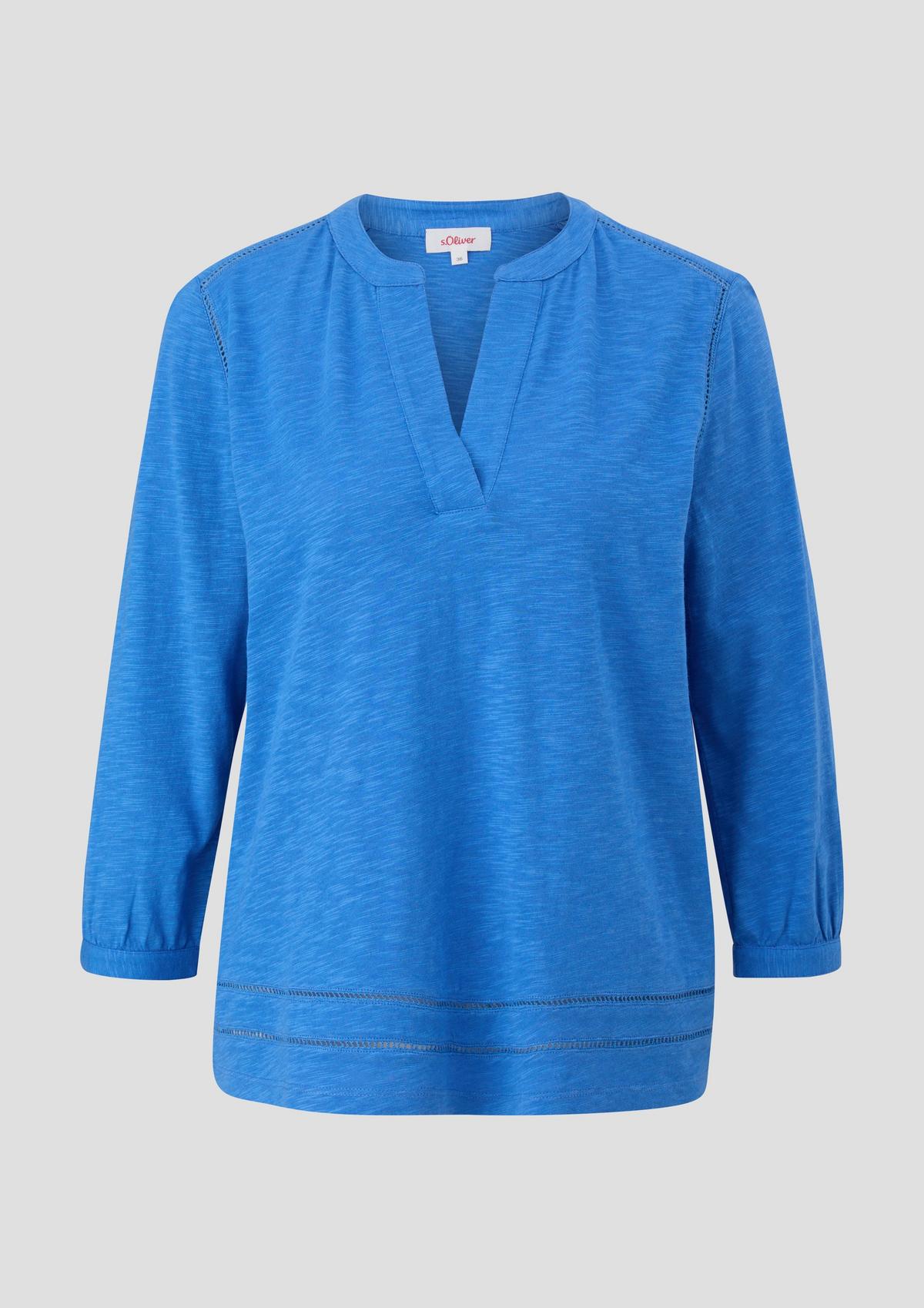 s.Oliver Stretch viscose blouse with 3/4-length sleeves