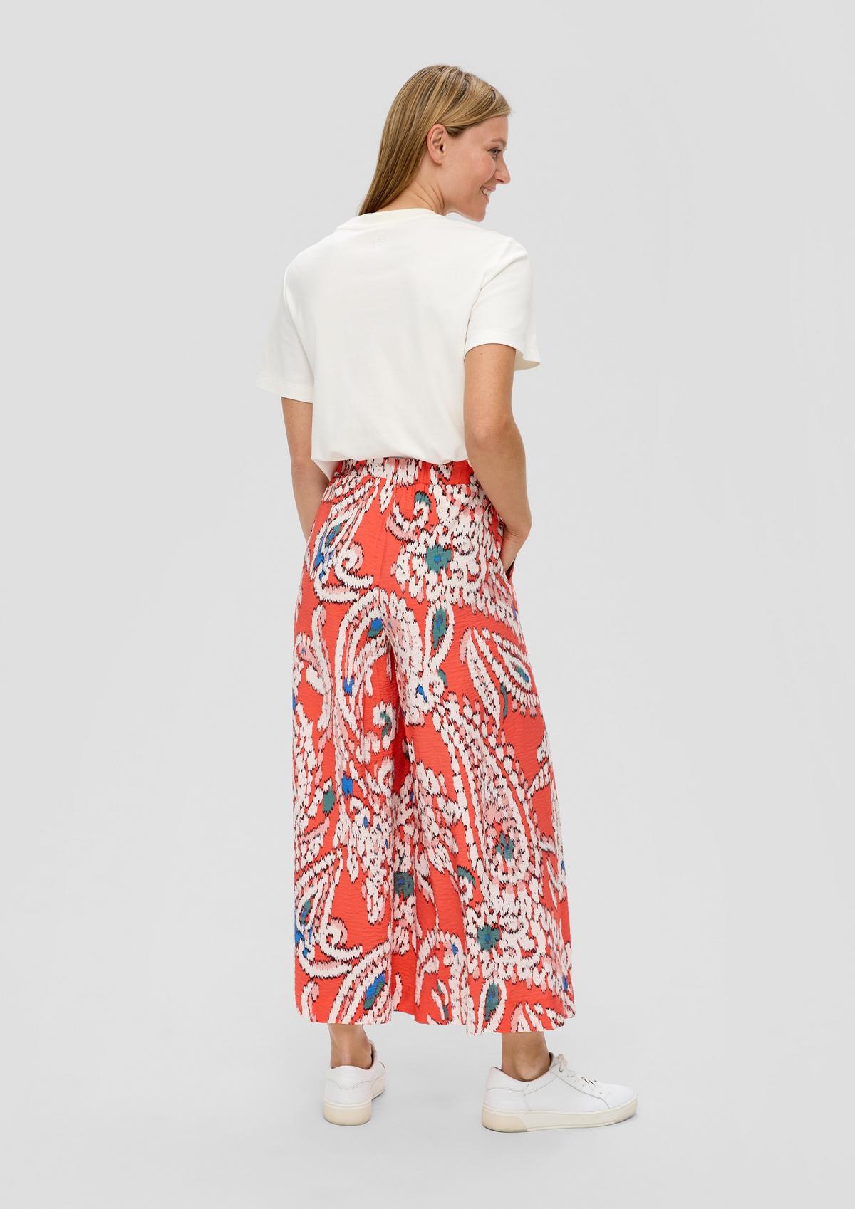 s.Oliver Trousers with an all-over pattern