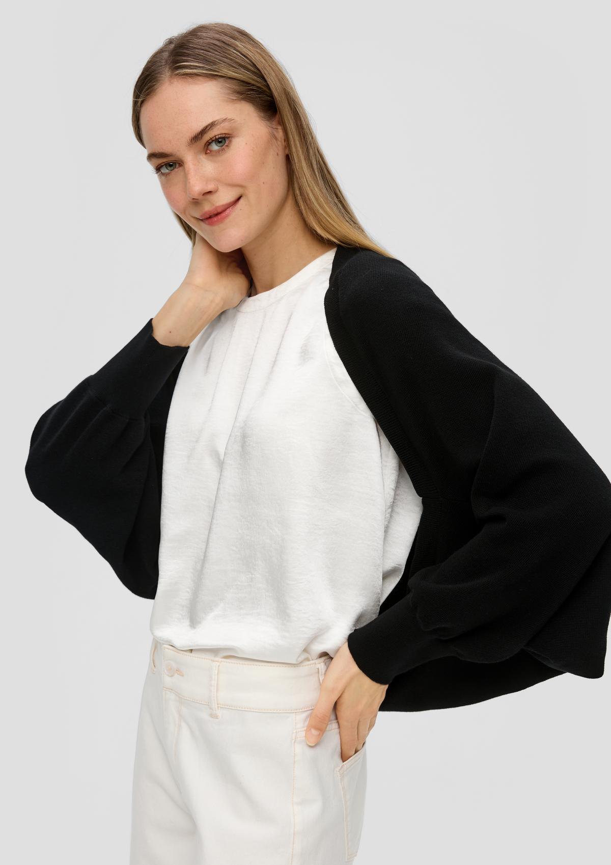 s.Oliver Knitted poncho in a cotton blend
