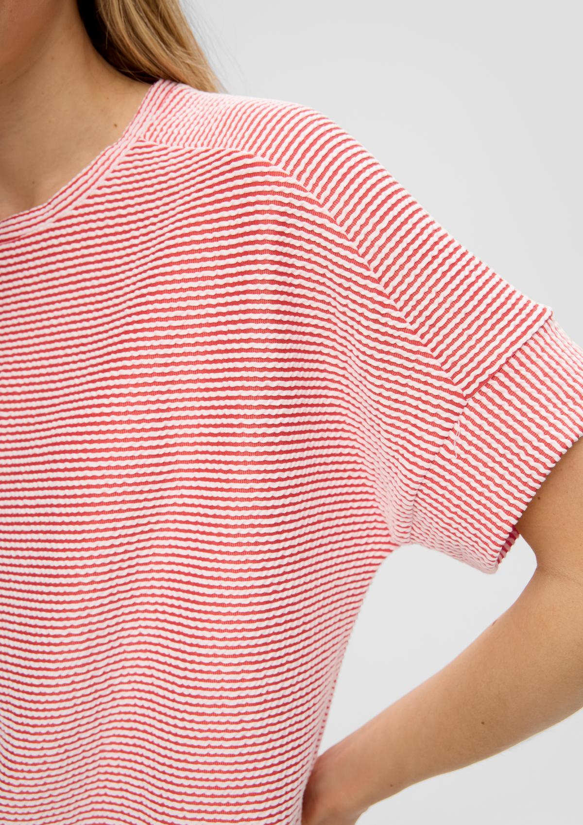s.Oliver Striped jacquard T-shirt