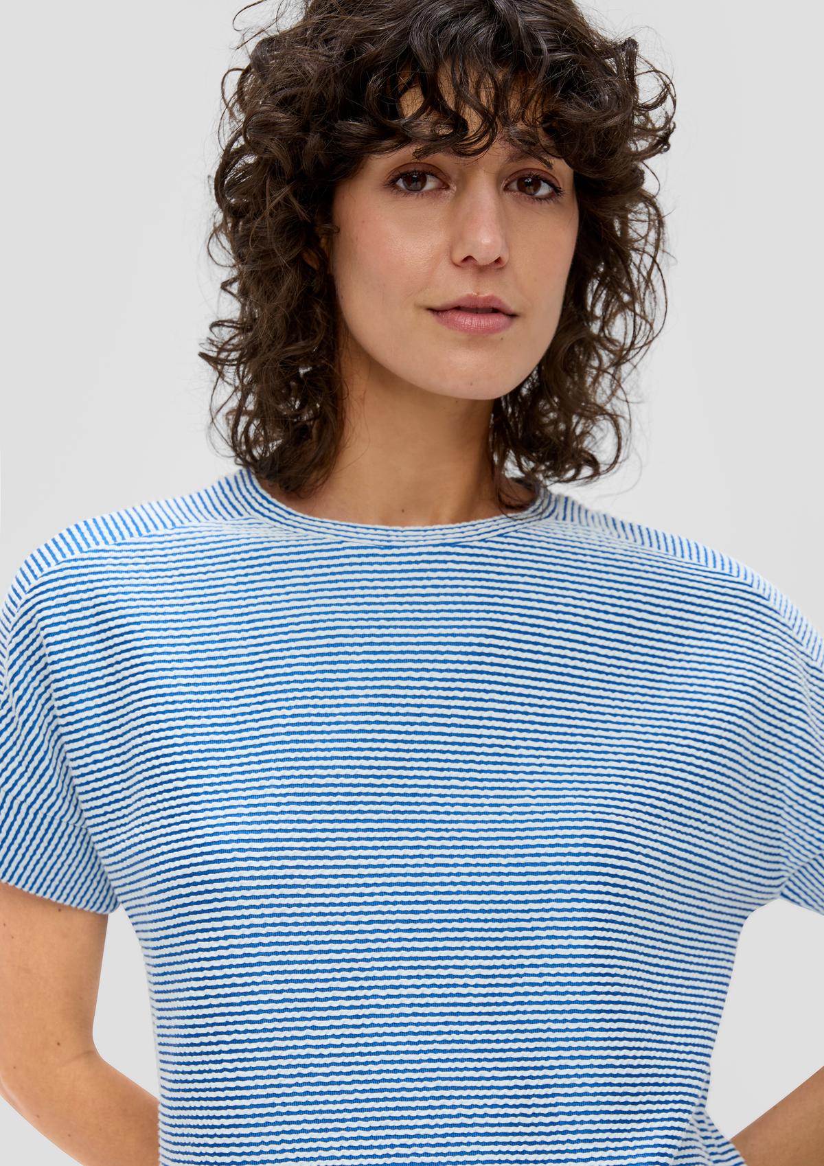 s.Oliver Striped jacquard T-shirt