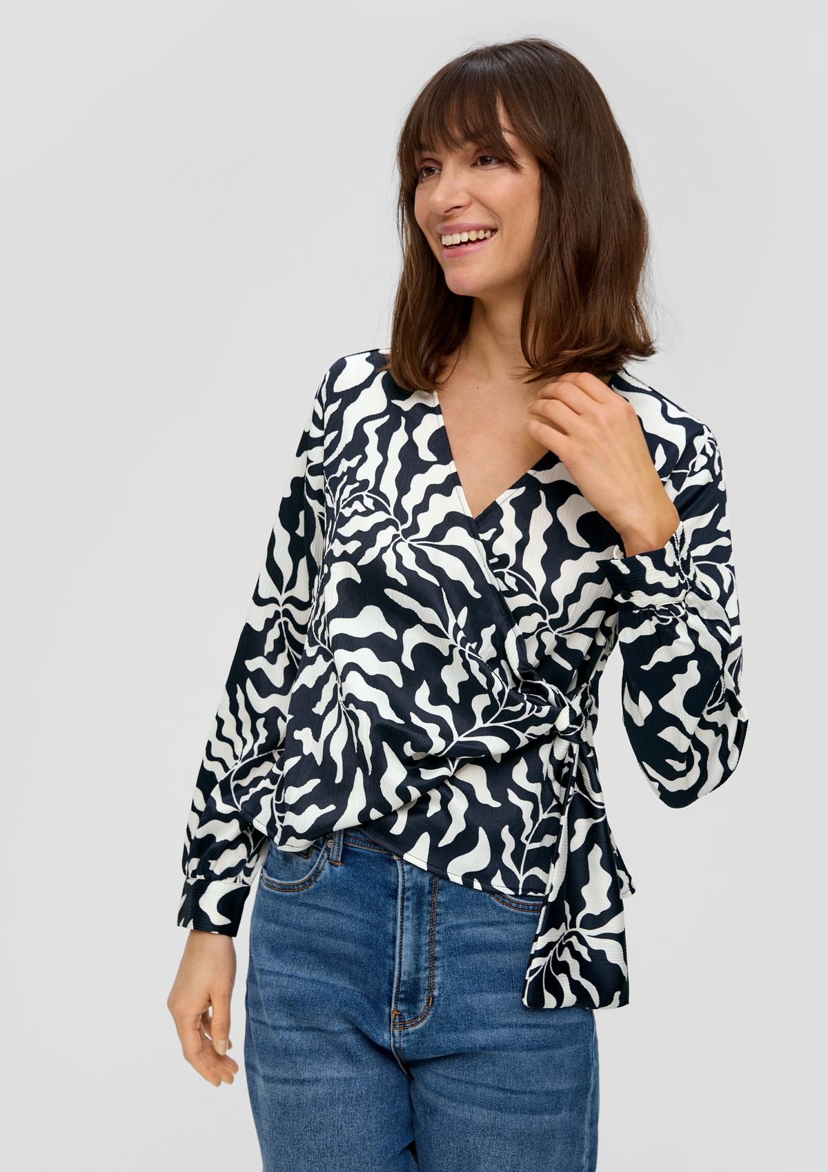 s.Oliver Wrap blouse in satin