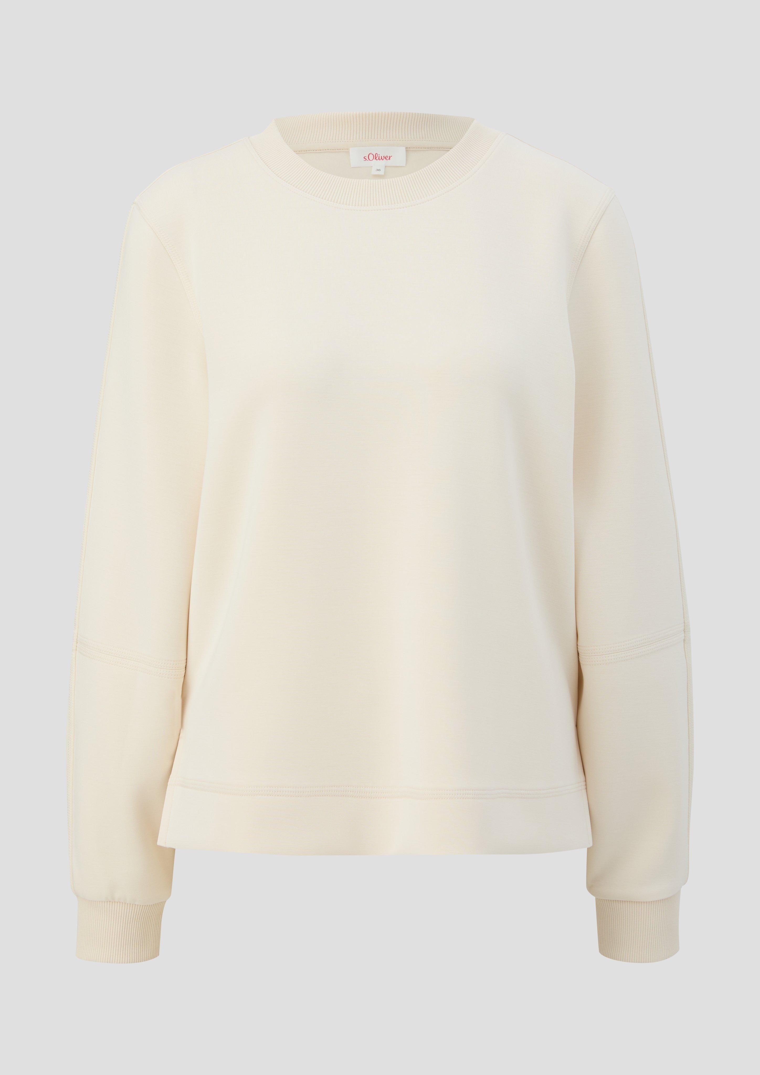 s.Oliver - Sweatshirt aus Scuba, Damen, Beige