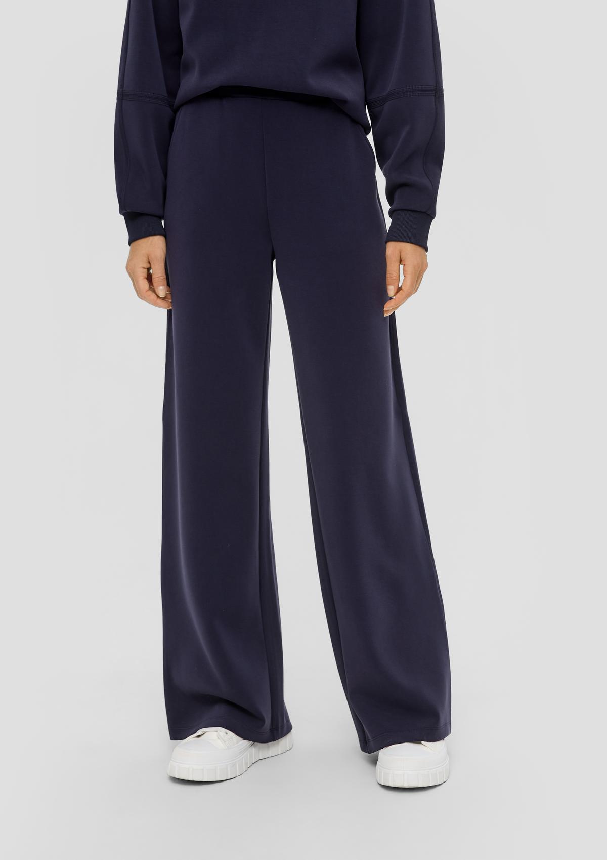 s.Oliver Scuba trousers with a wide leg