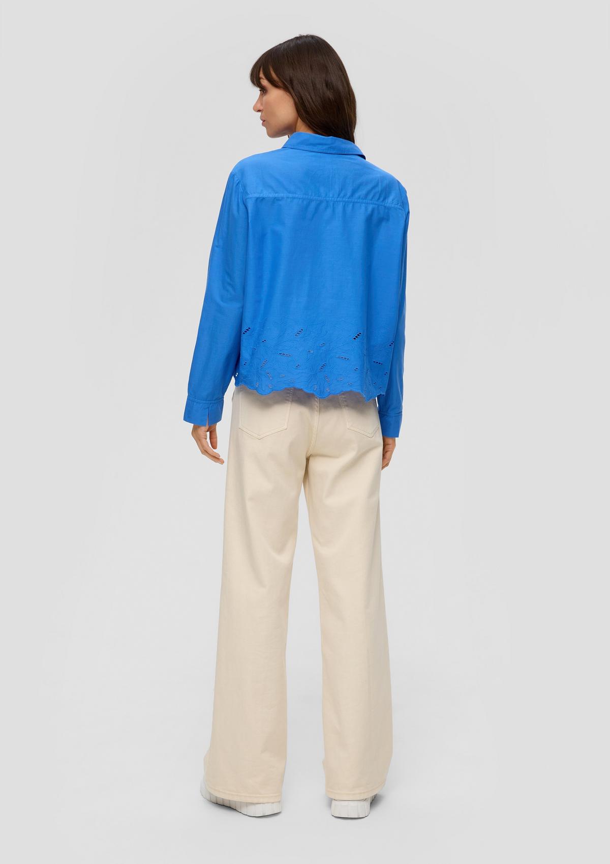 s.Oliver Long sleeve blouse with broderie anglaise