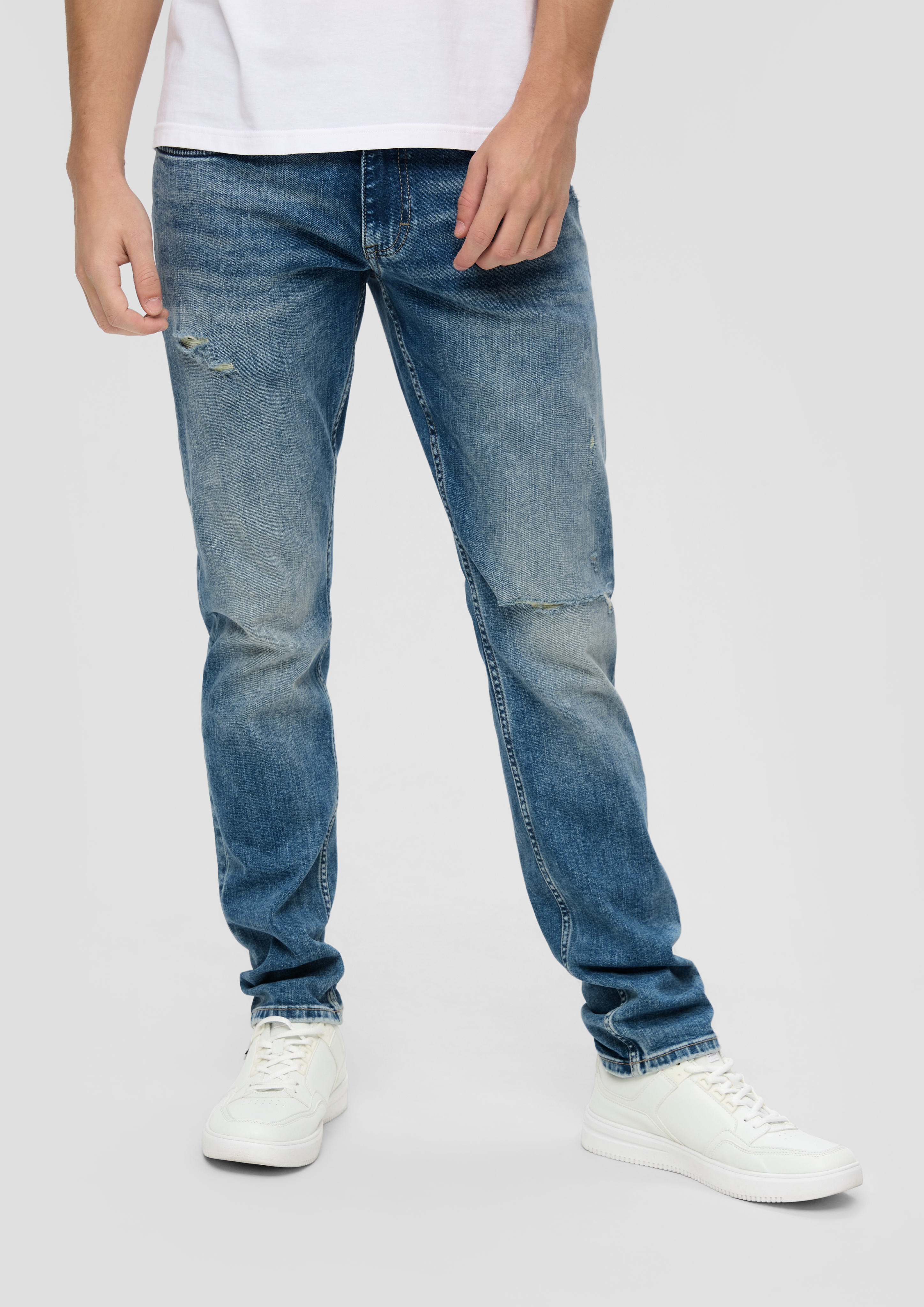 Džíny Rick / Slim Fit / Mid Rise / Slim Leg - modrá | s.Oliver