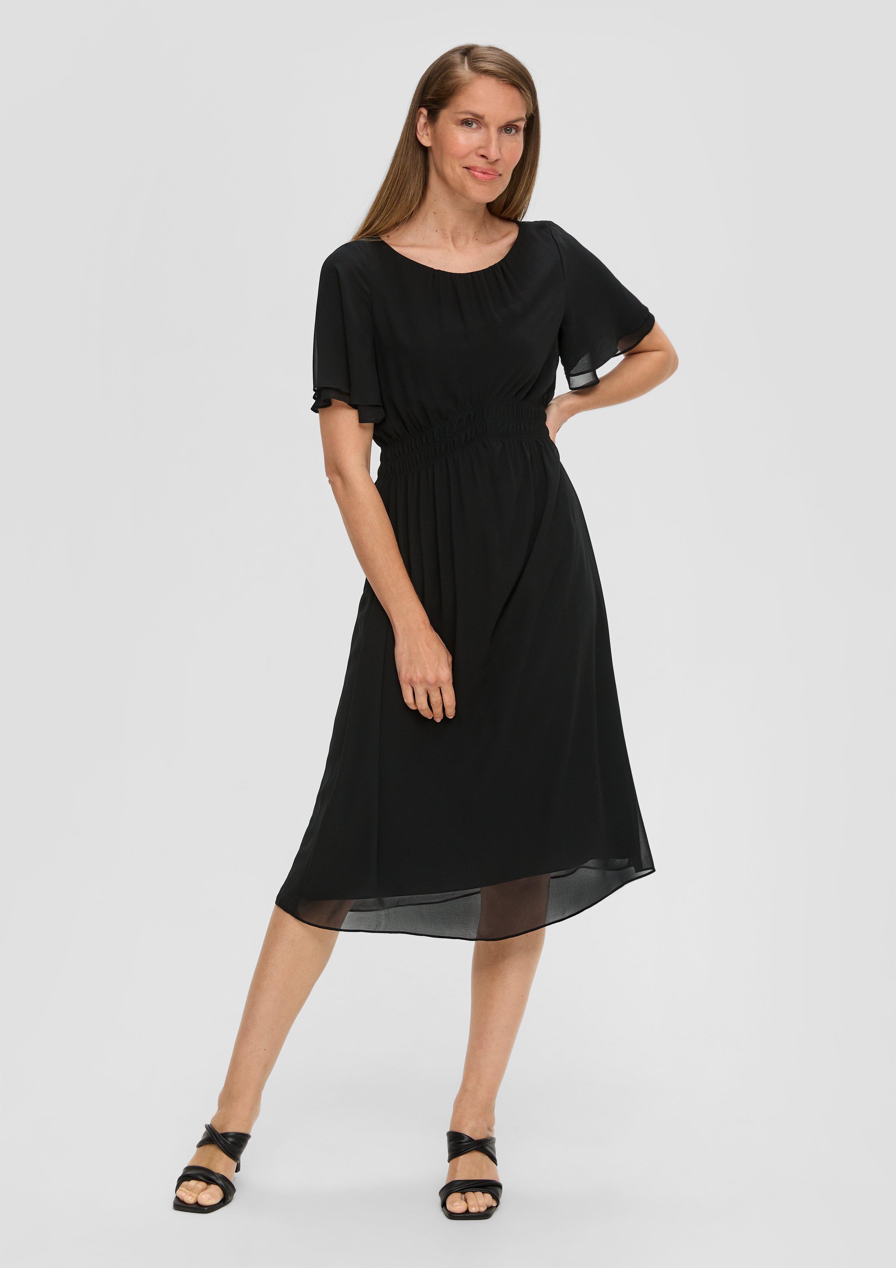 S.Oliver Chiffon-Kleid mit elastischem Bund