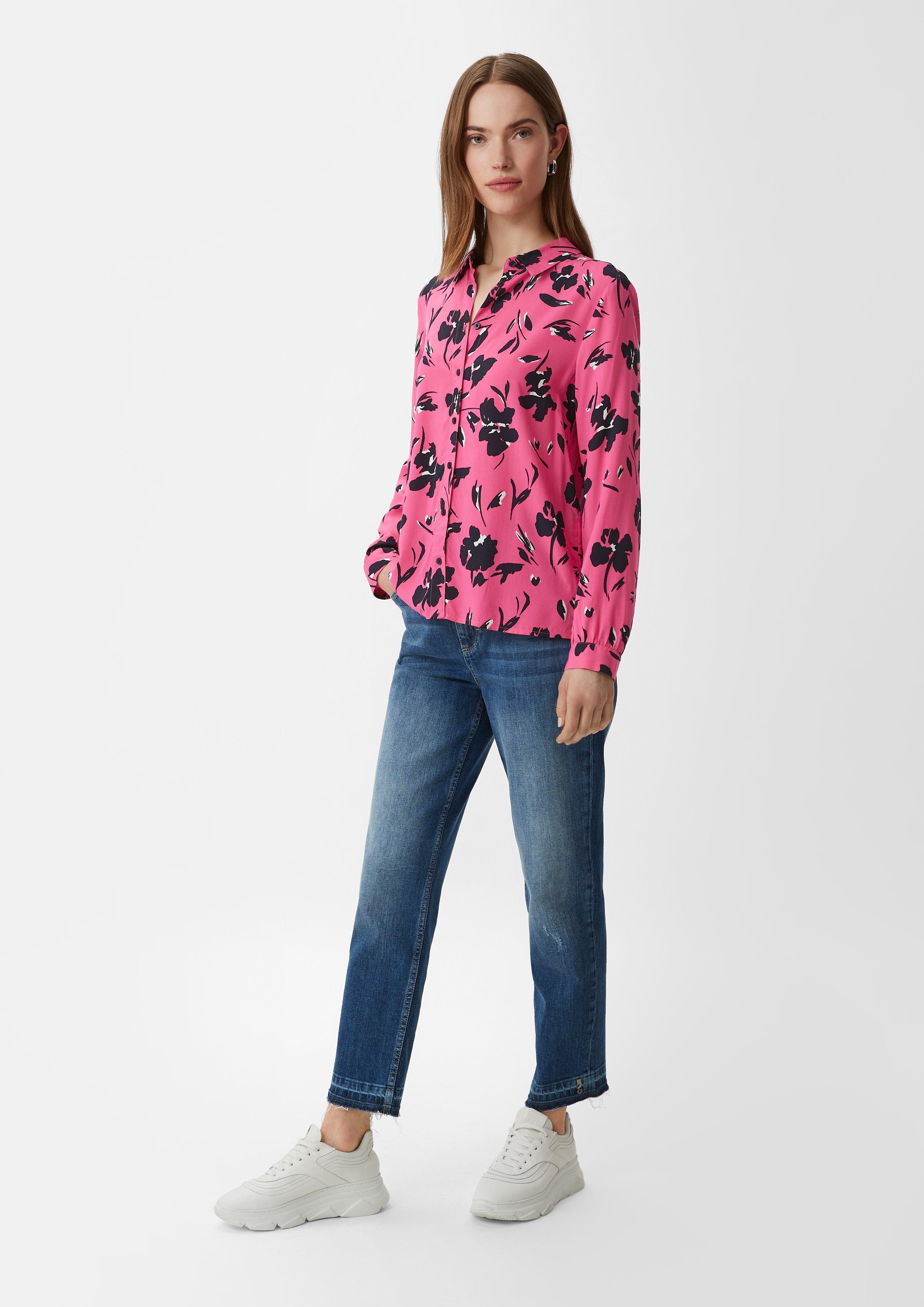 Viscose shirt blouse - pink | Comma Viscose shirt blouse - pink | Comma