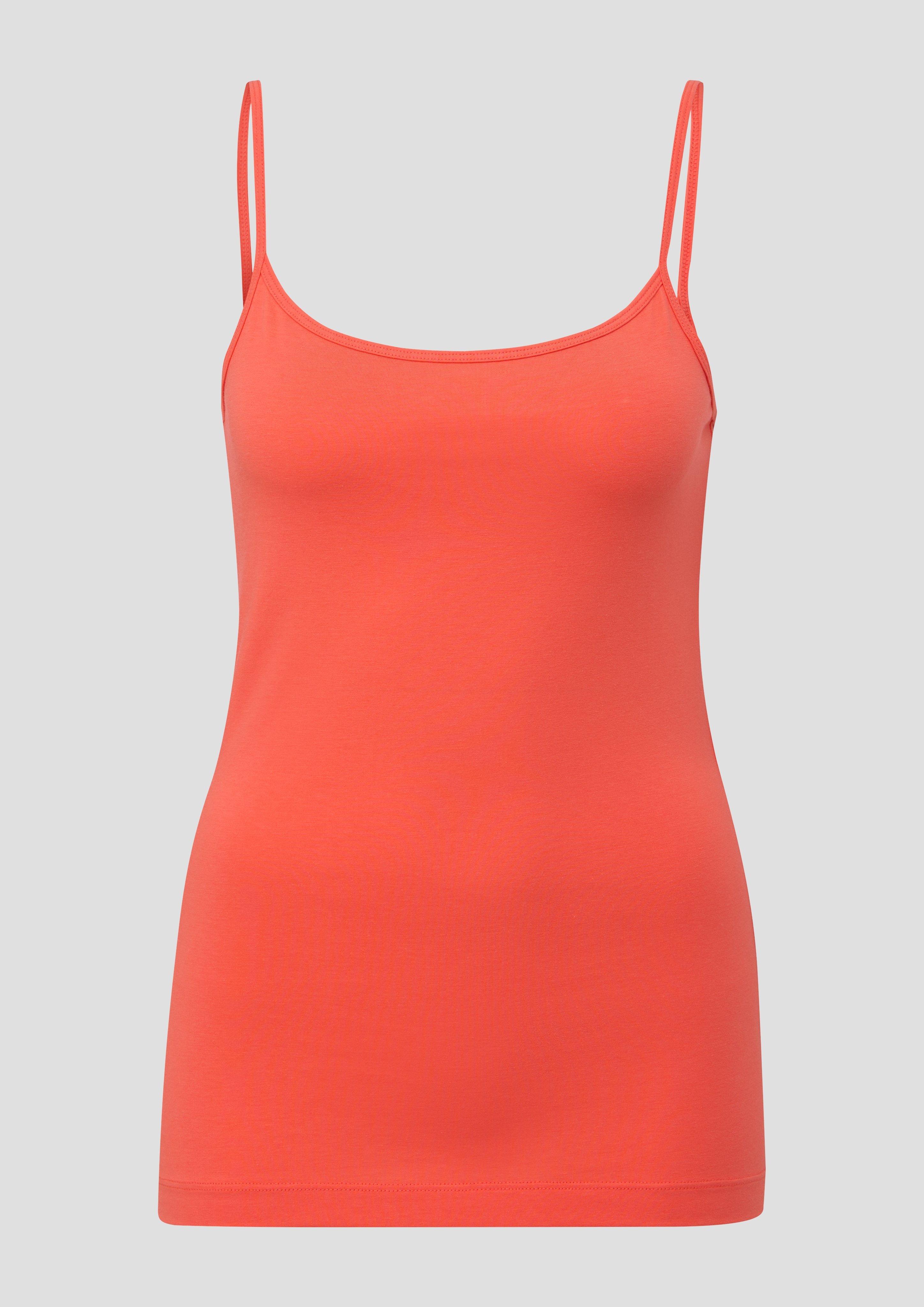 s.Oliver - Top aus Baumwollmix, Damen, Orange