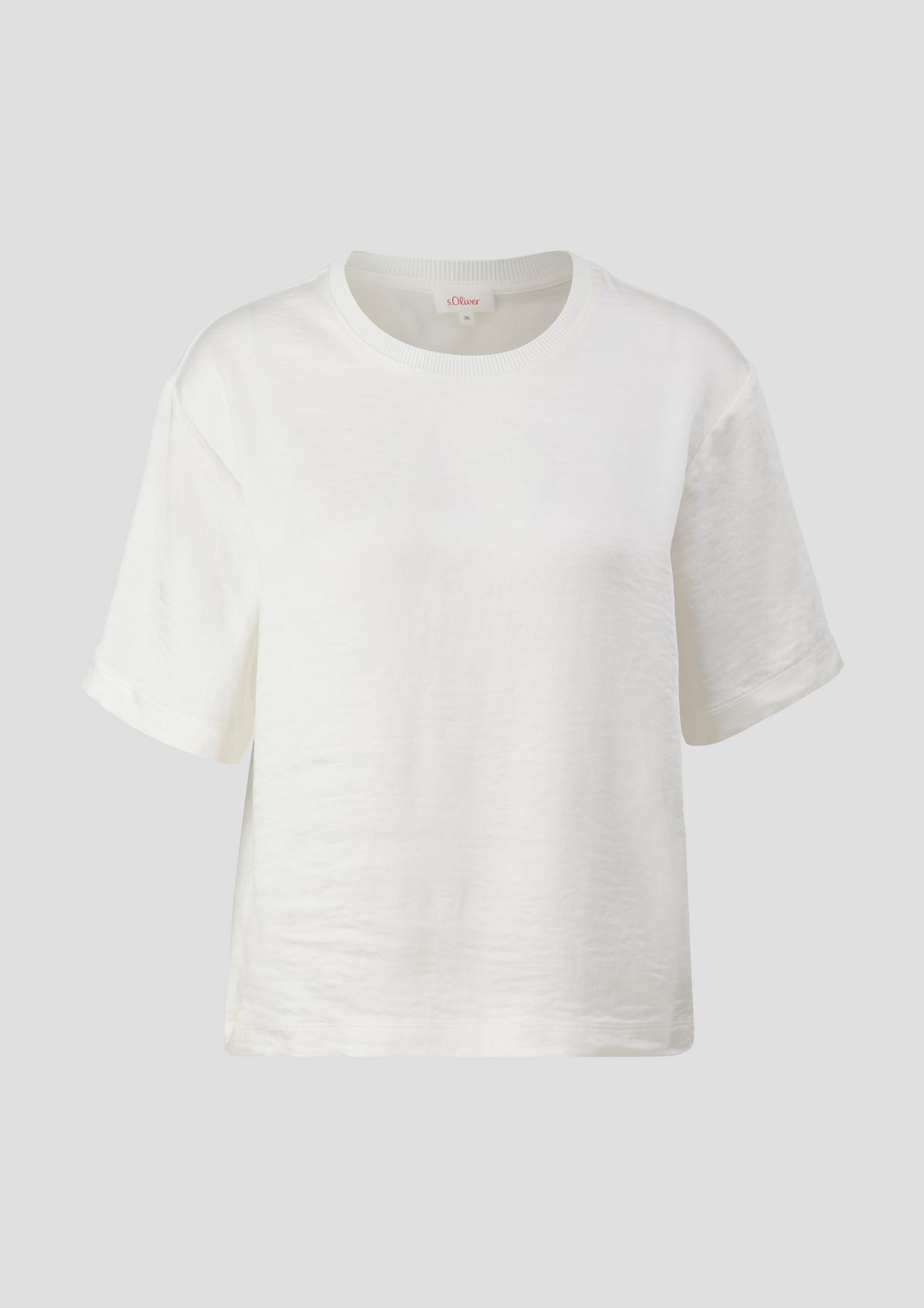s.Oliver T-shirt met satijnen voorpand
