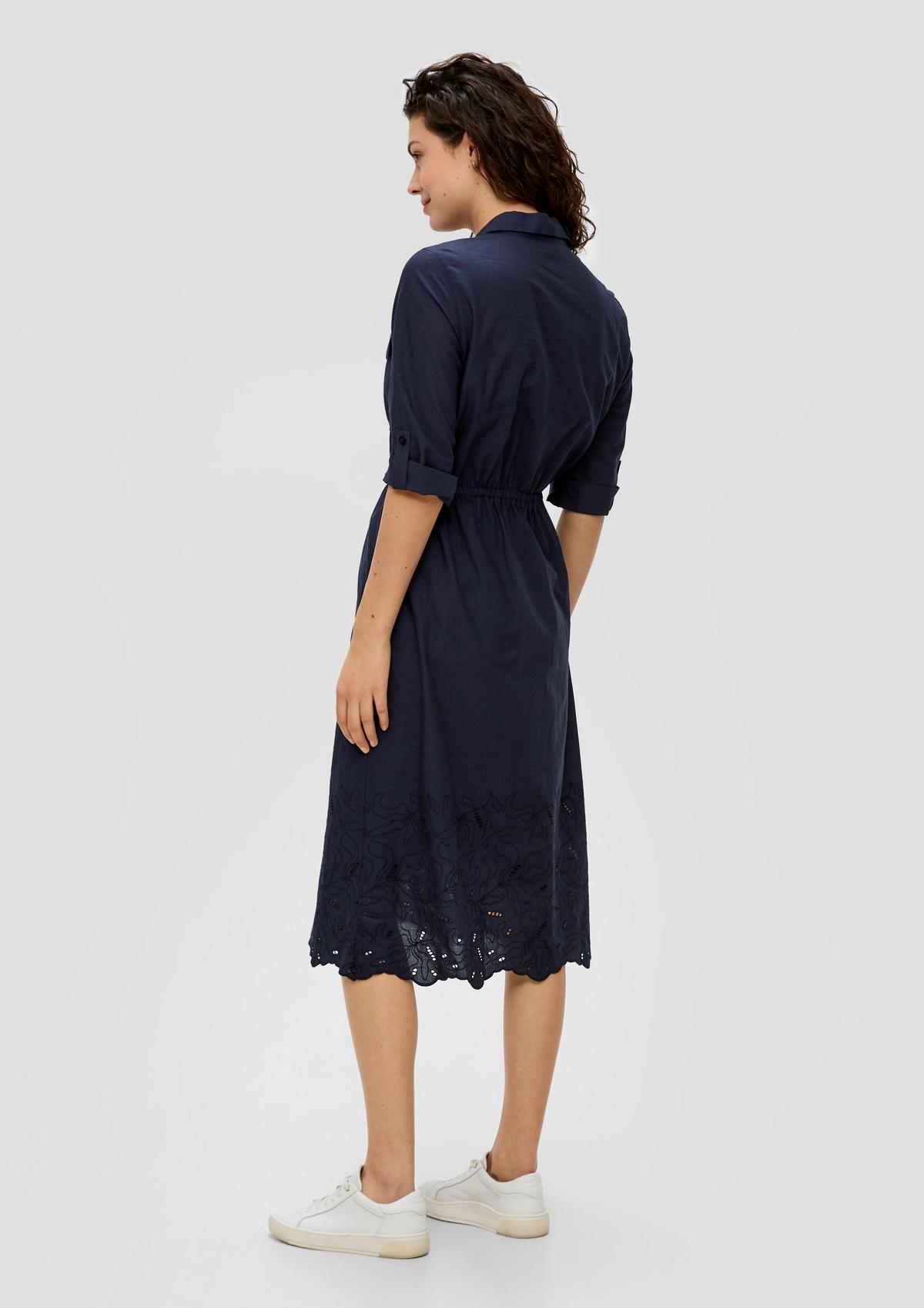 s.Oliver Long shirt dress with broderie anglaise