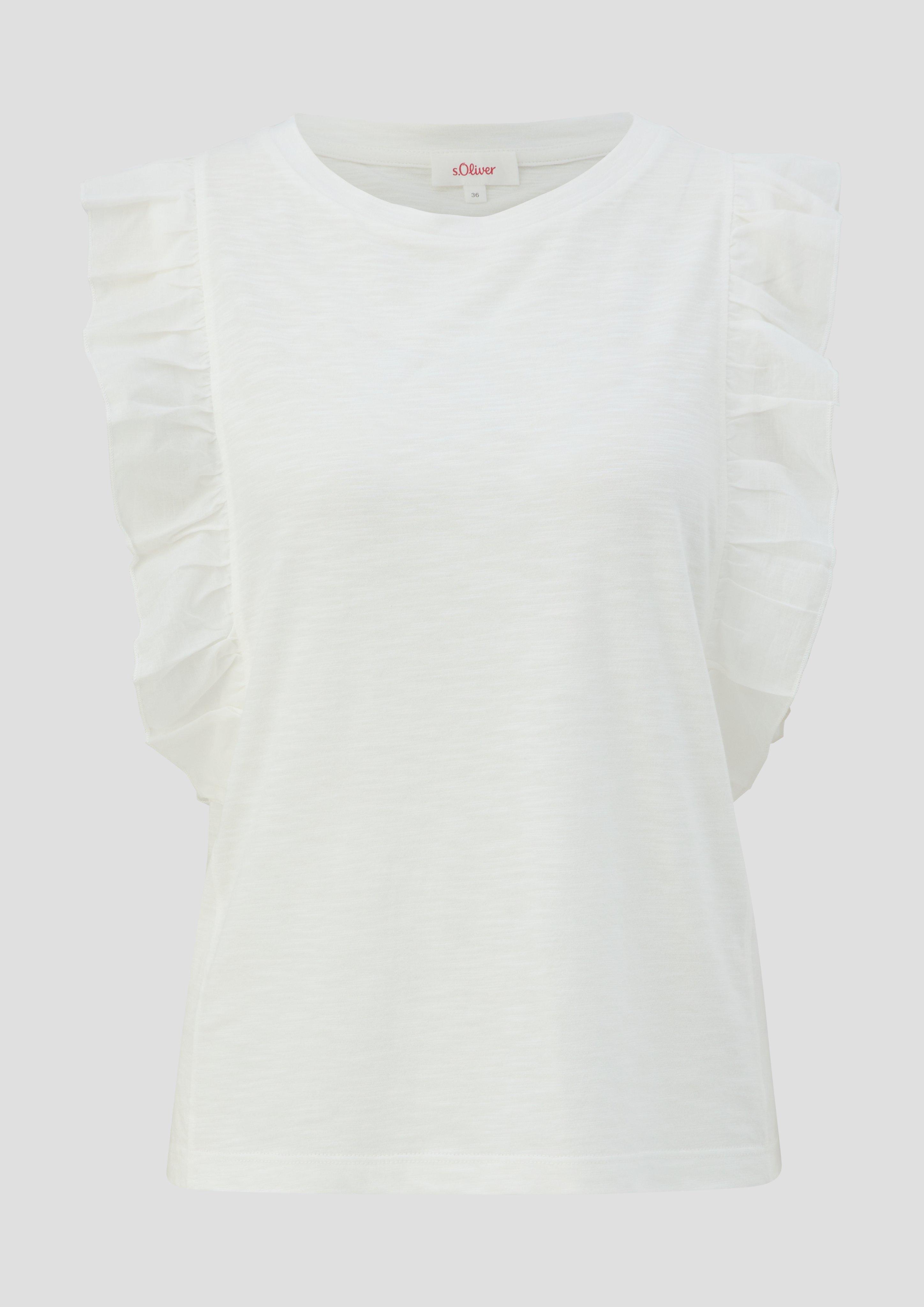 s.Oliver - Top mit Raffung, Damen, creme