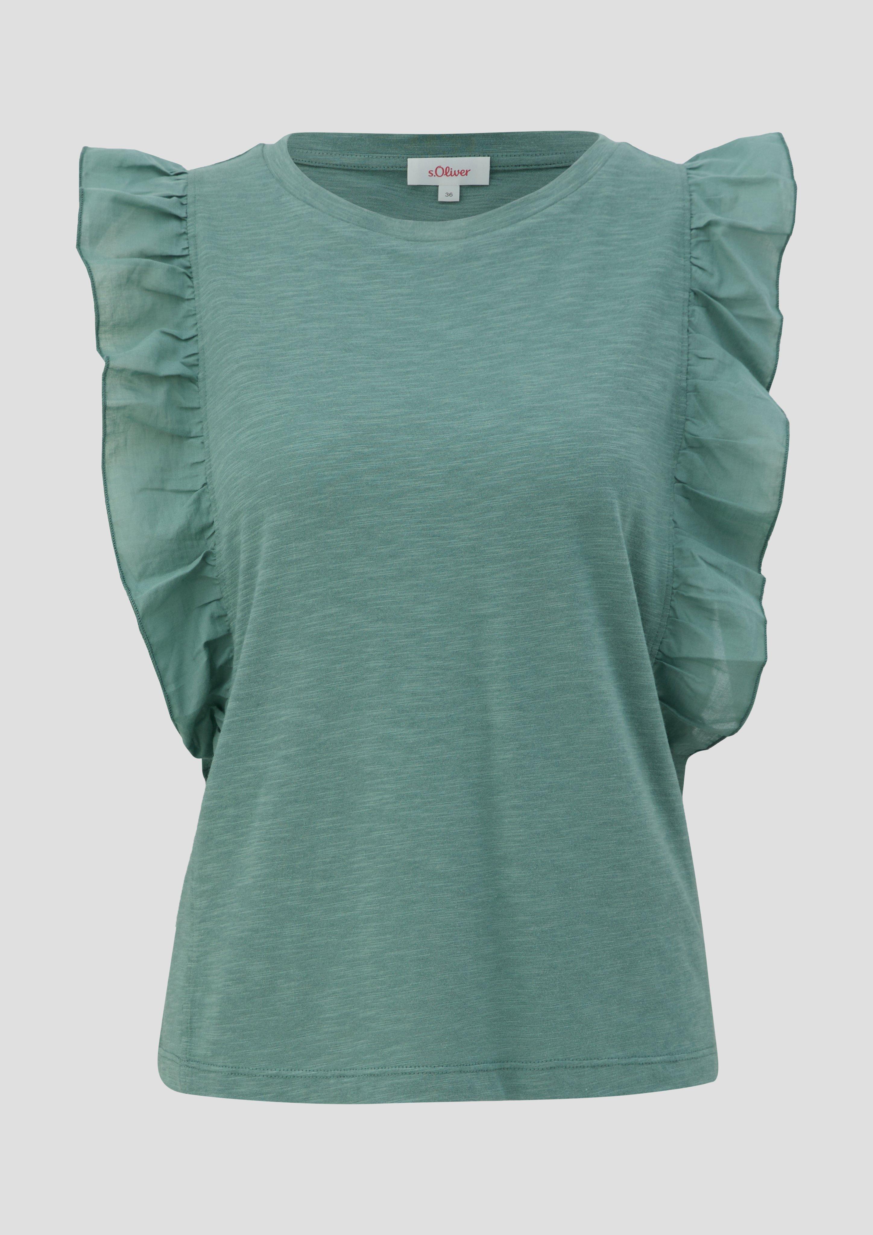 Thumbnail - s.Oliver - Top mit Raffung, Damen, Blau