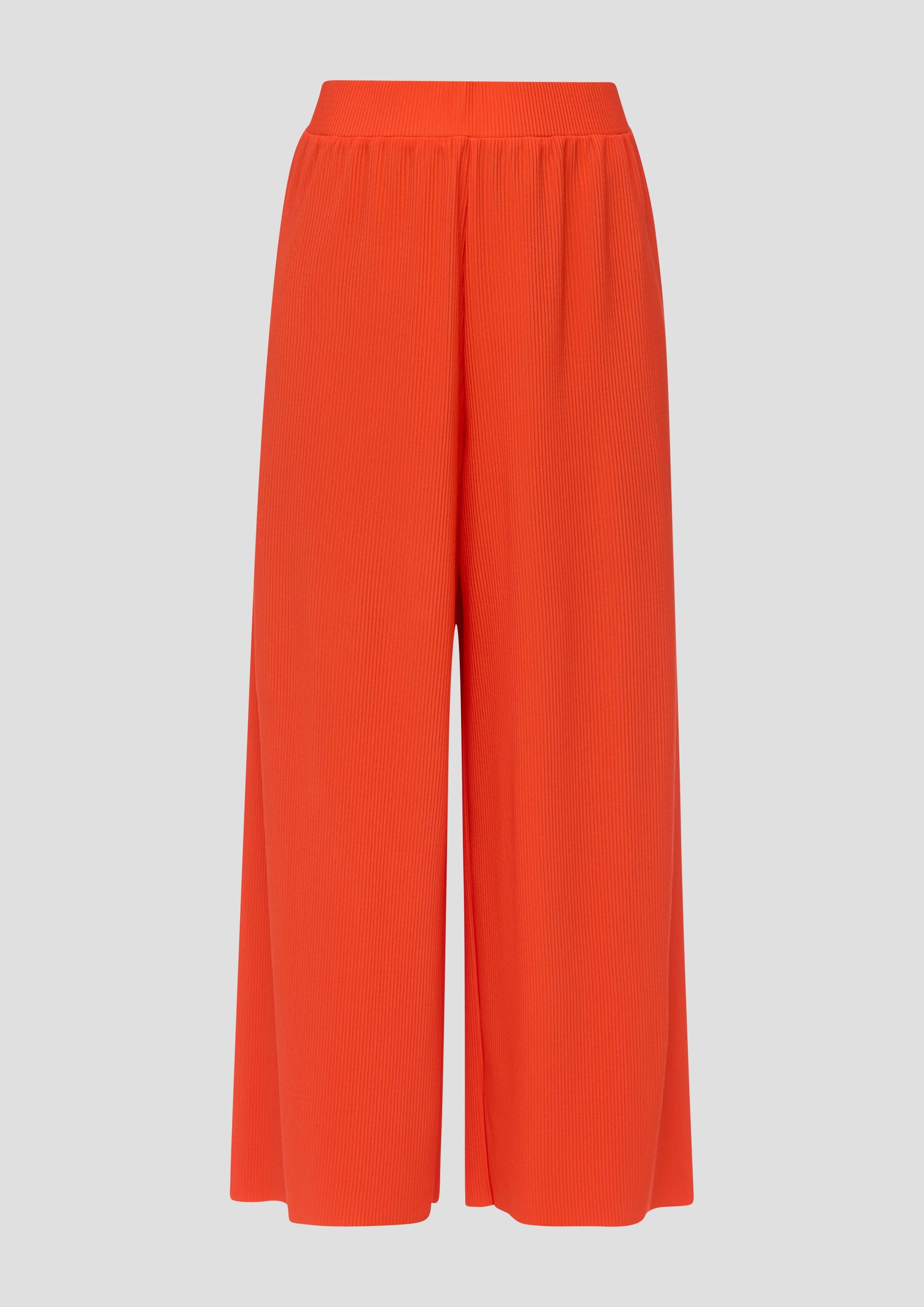 s.Oliver - Regular: Plissierte Culottes aus Jersey, Damen, Orange