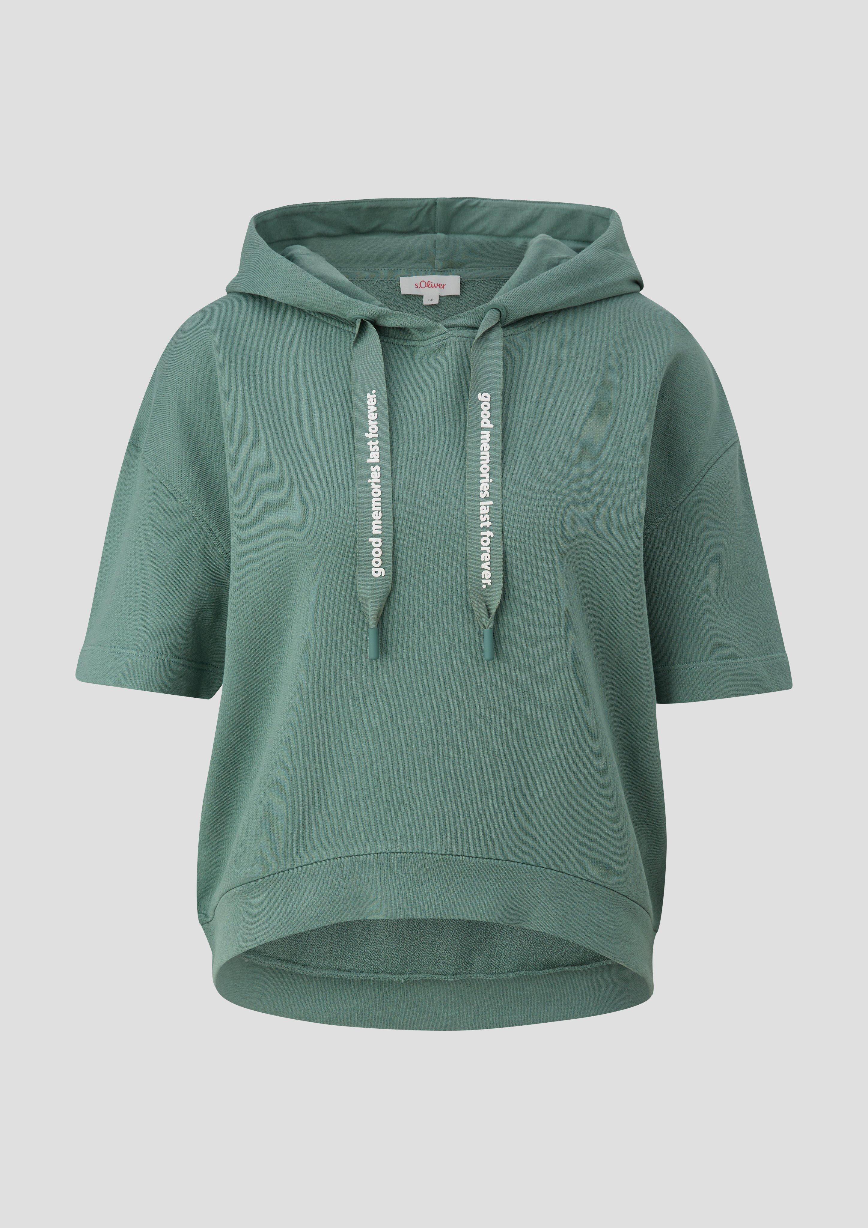 s.Oliver - Hoodie mit halblangen Ärmeln, Damen, Blau