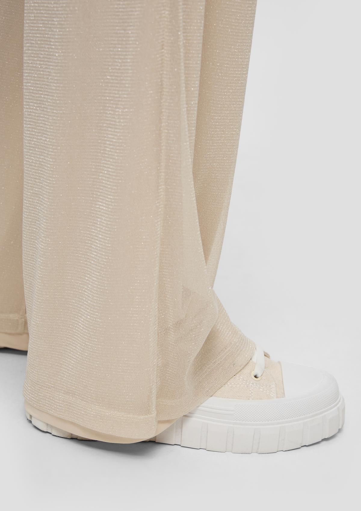 s.Oliver Regular: kalhoty se širokými nohavicemi se třpytivým vzhledem