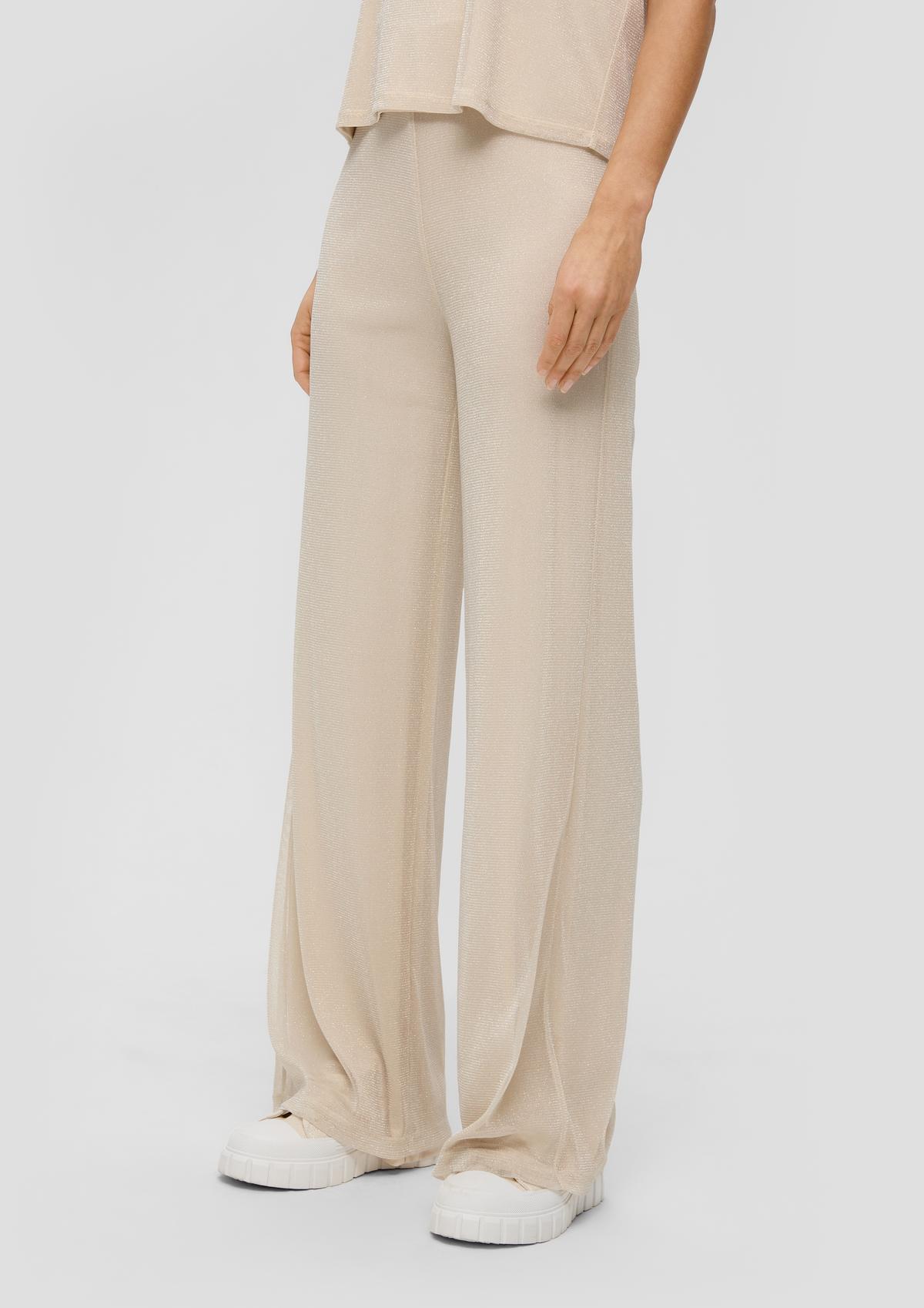 s.Oliver Regular fit: wide-leg trousers in a glittery look