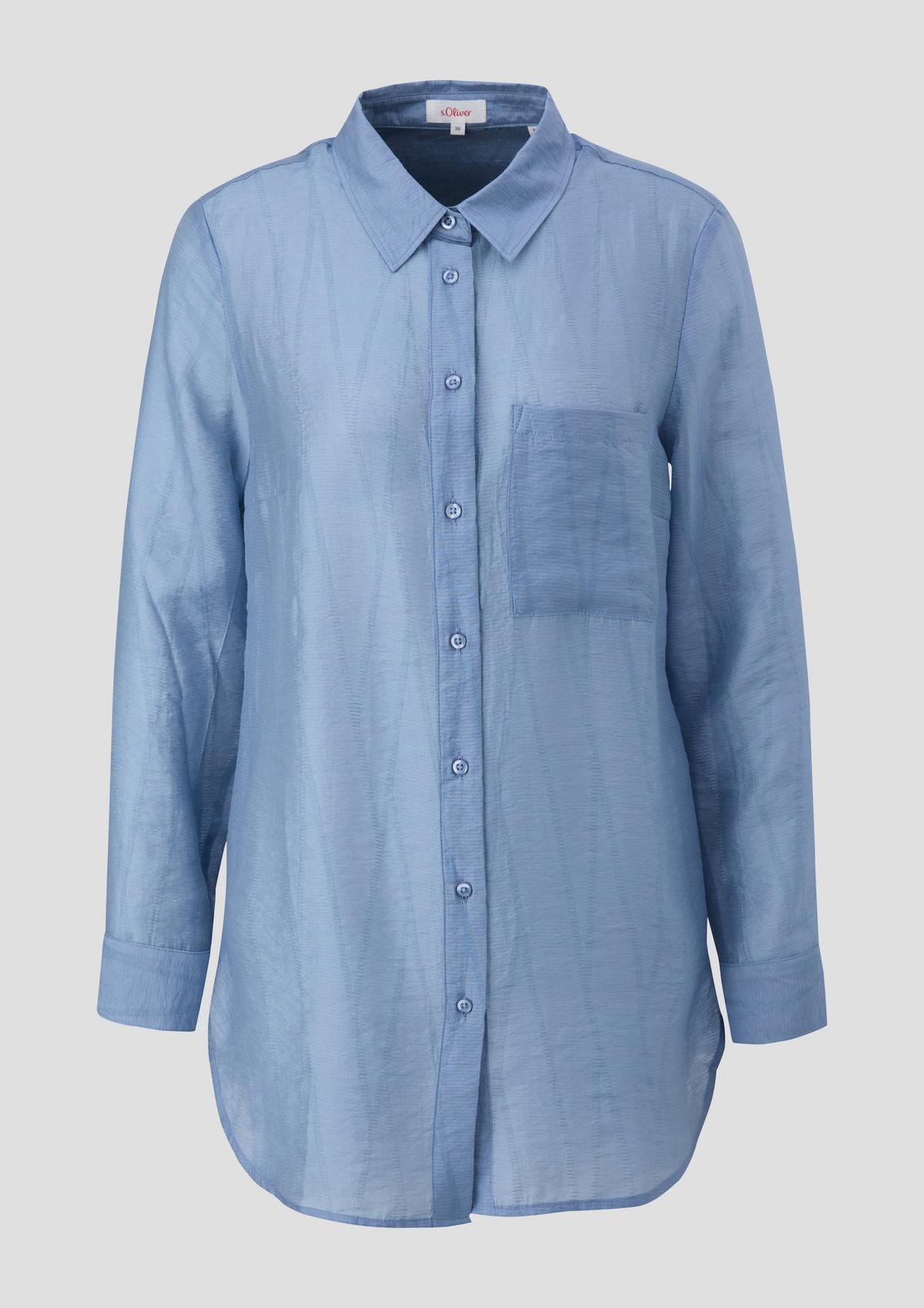 s.Oliver Lange blouse van een lyocellmix