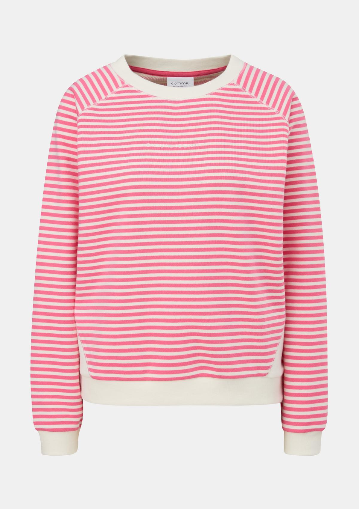 comma Sweatshirt with a striped pattern