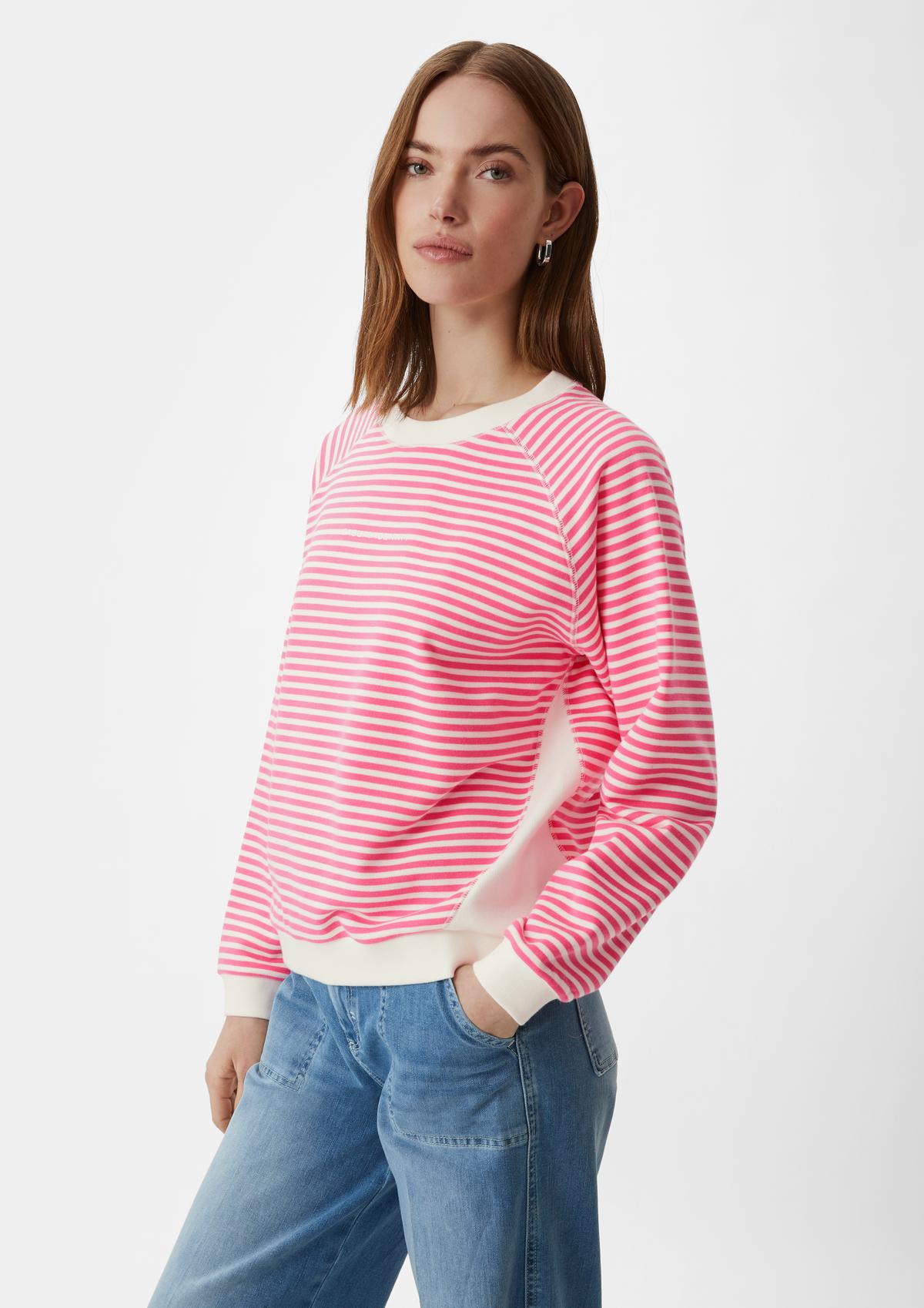 Sweatshirt with a striped pattern