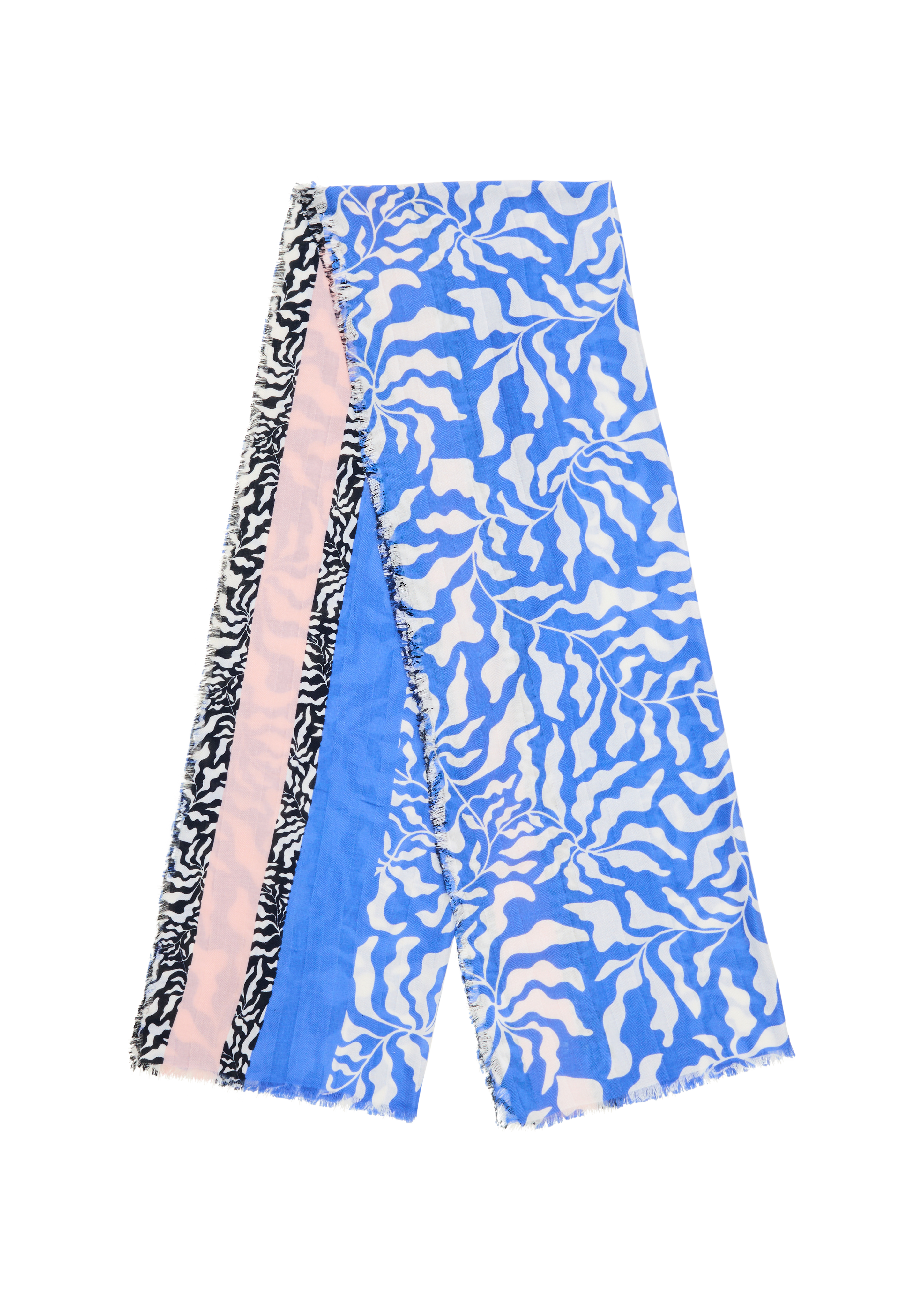 s.Oliver - Schal mit All-over-Print, Damen, blau