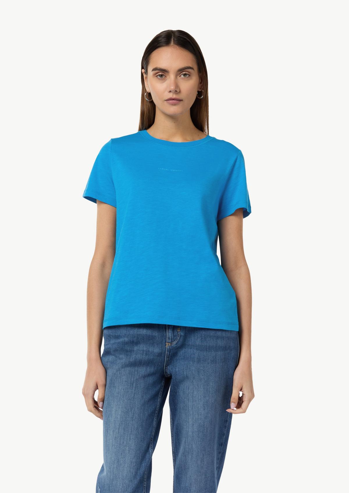 comma Cotton T-shirt with a print detail