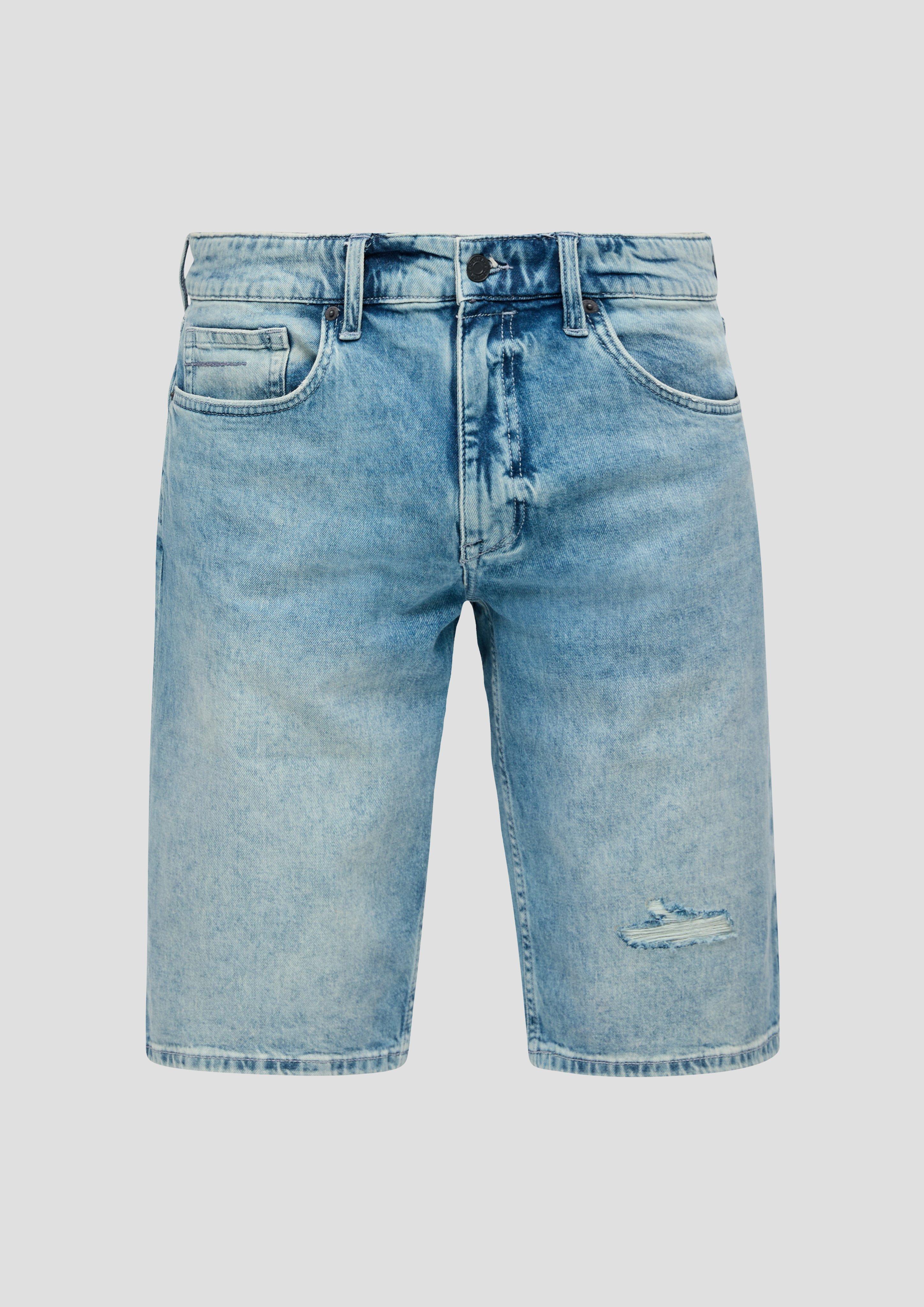 s.Oliver - Jeans-Shorts / Regular Fit / Mid Rise / Straight Leg, Herren, blau