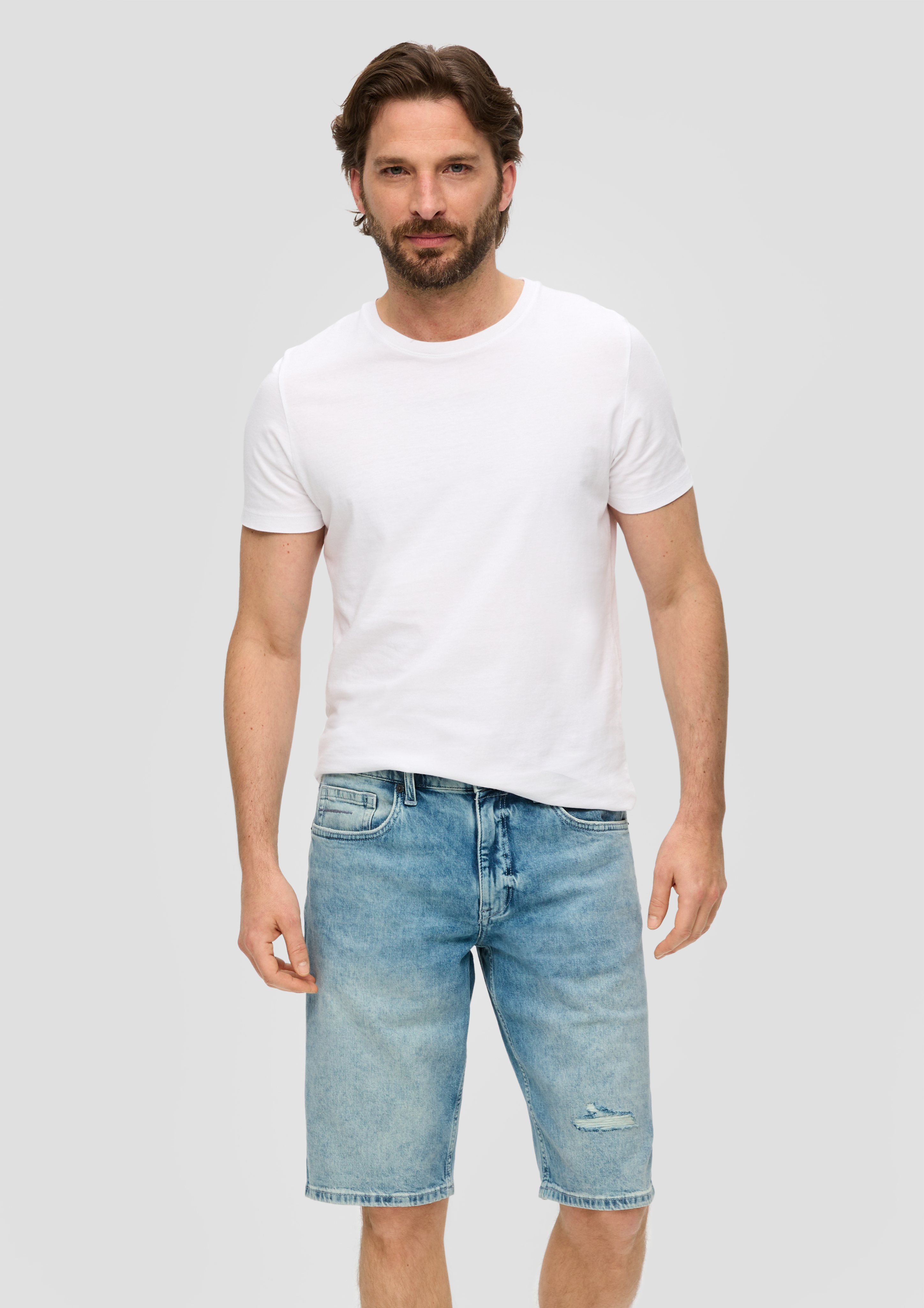 S.Oliver Jeans-Shorts / Regular Fit / Mid Rise / Straight Leg