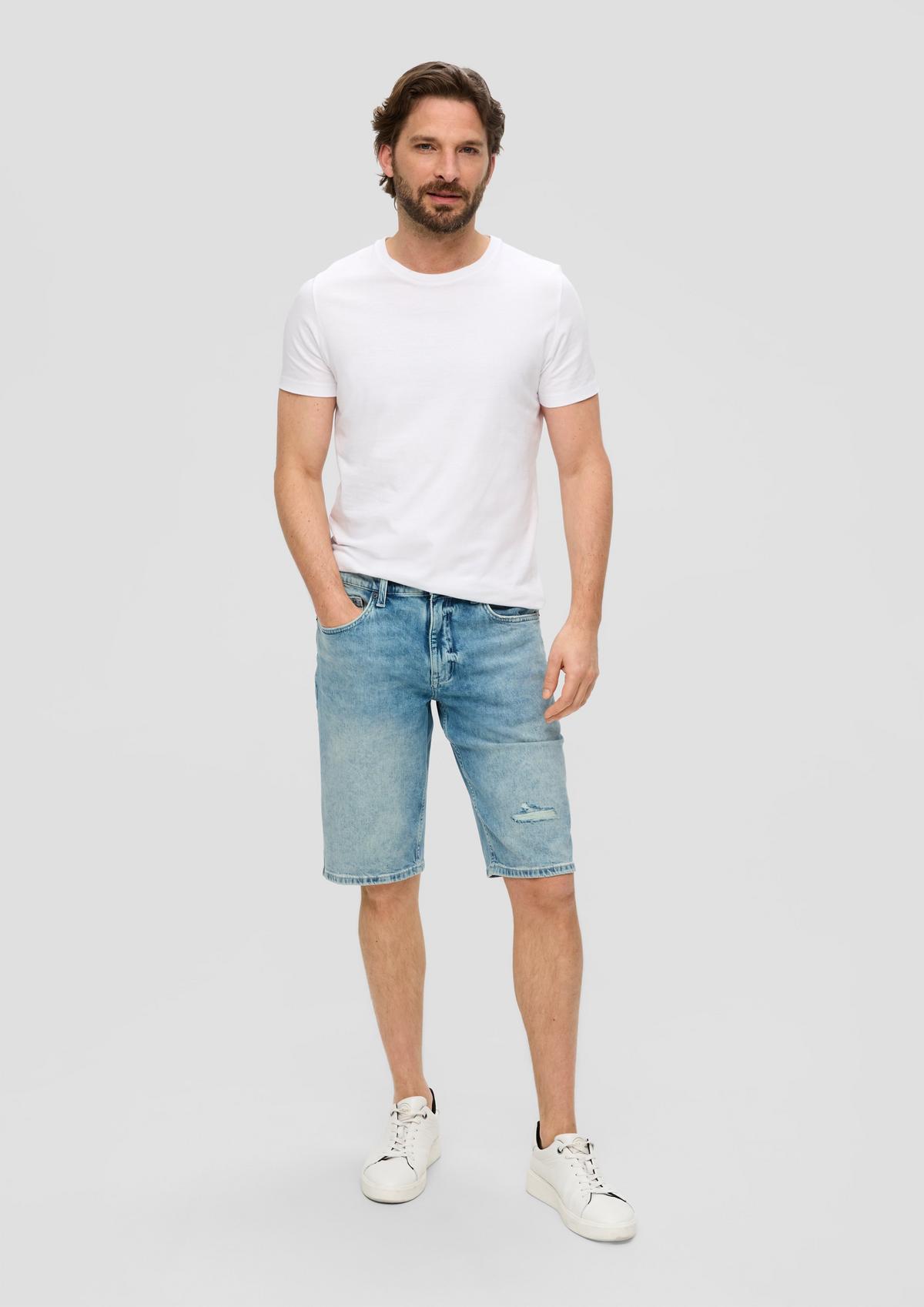 s.Oliver Short en jean / Coupe Regular Fit / Taille mi-haute / Slim Leg