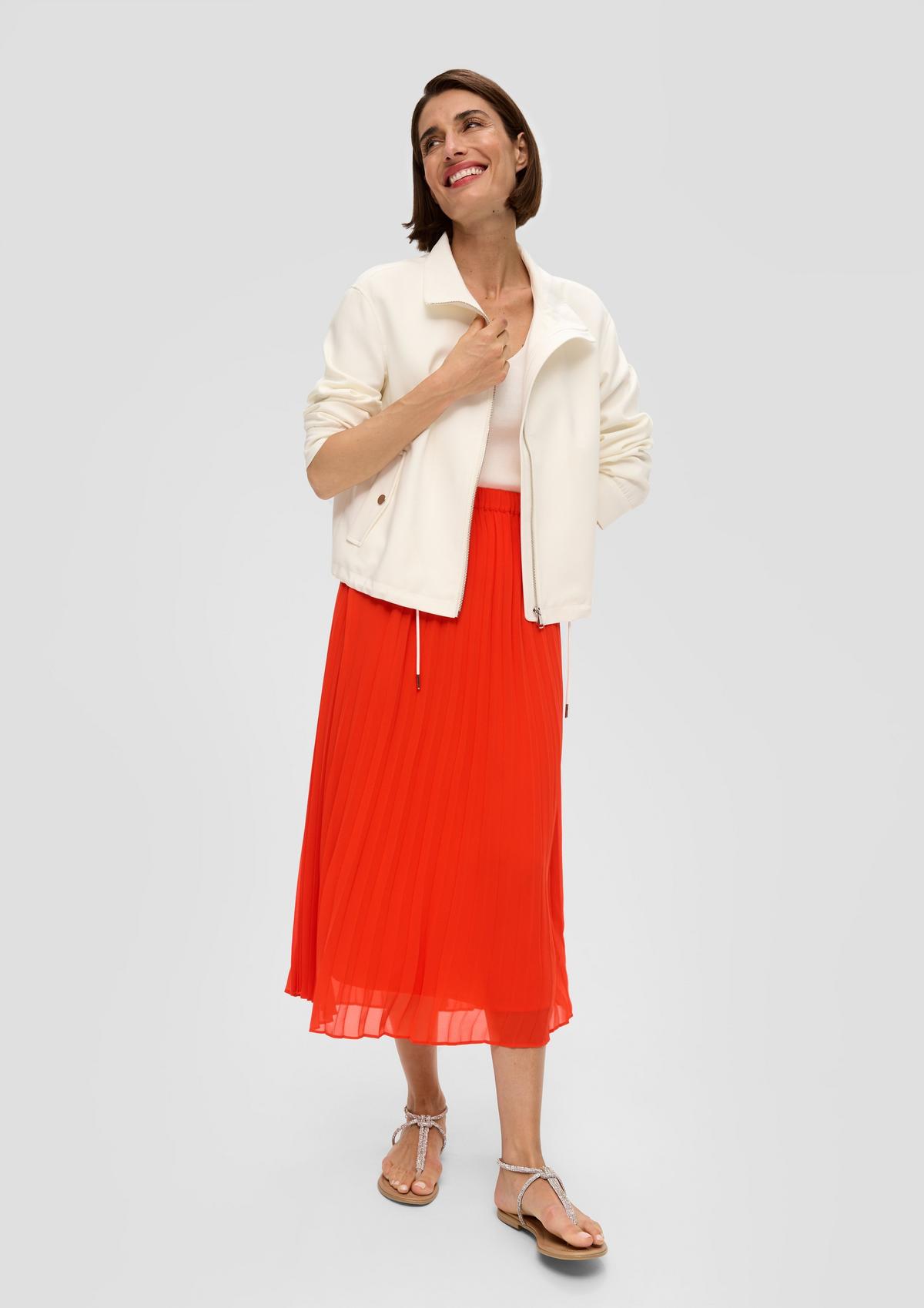 s.Oliver Pleated chiffon skirt