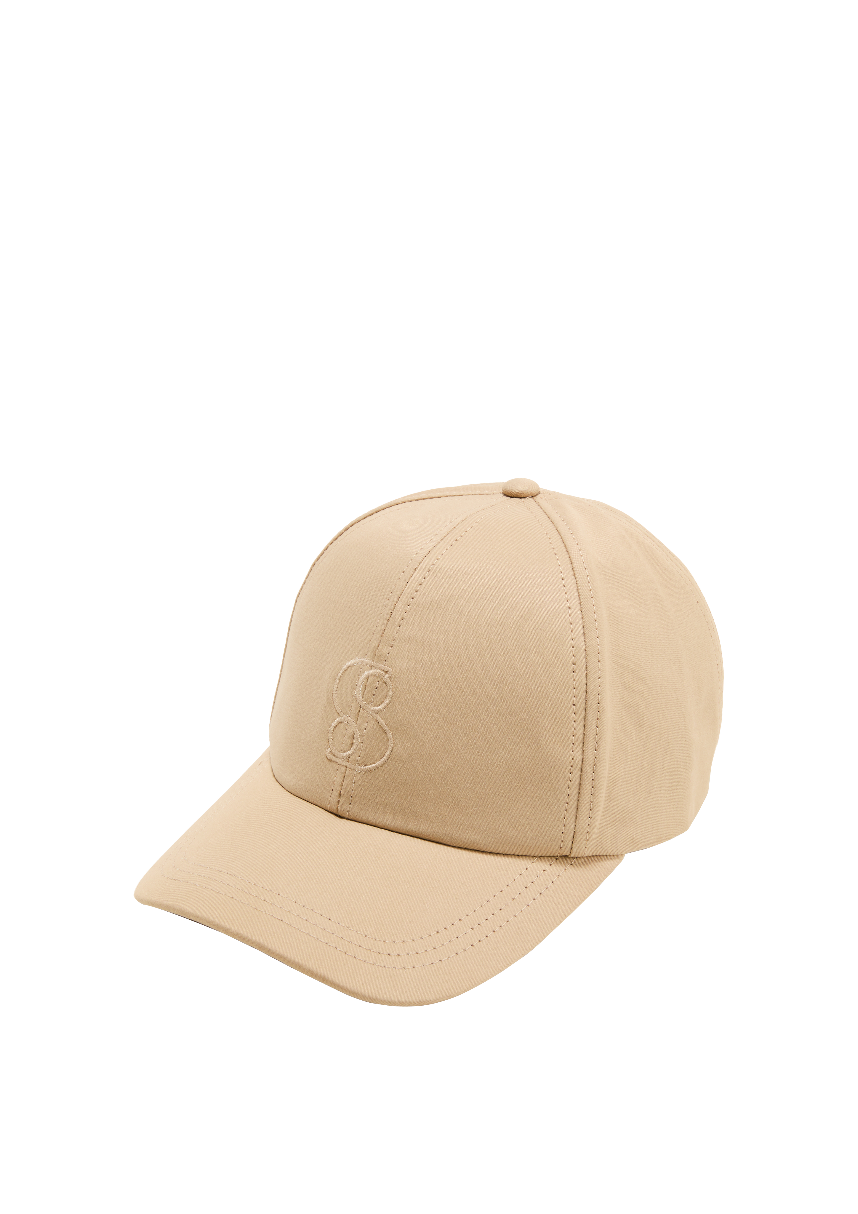 s.Oliver - Cap mit Logo-Stickerei, Damen, Beige