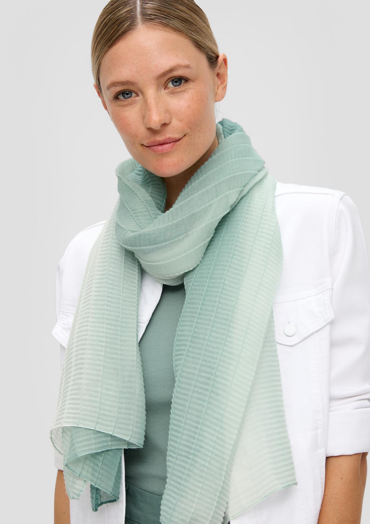 s.Oliver Pleated scarf with an all-over pattern