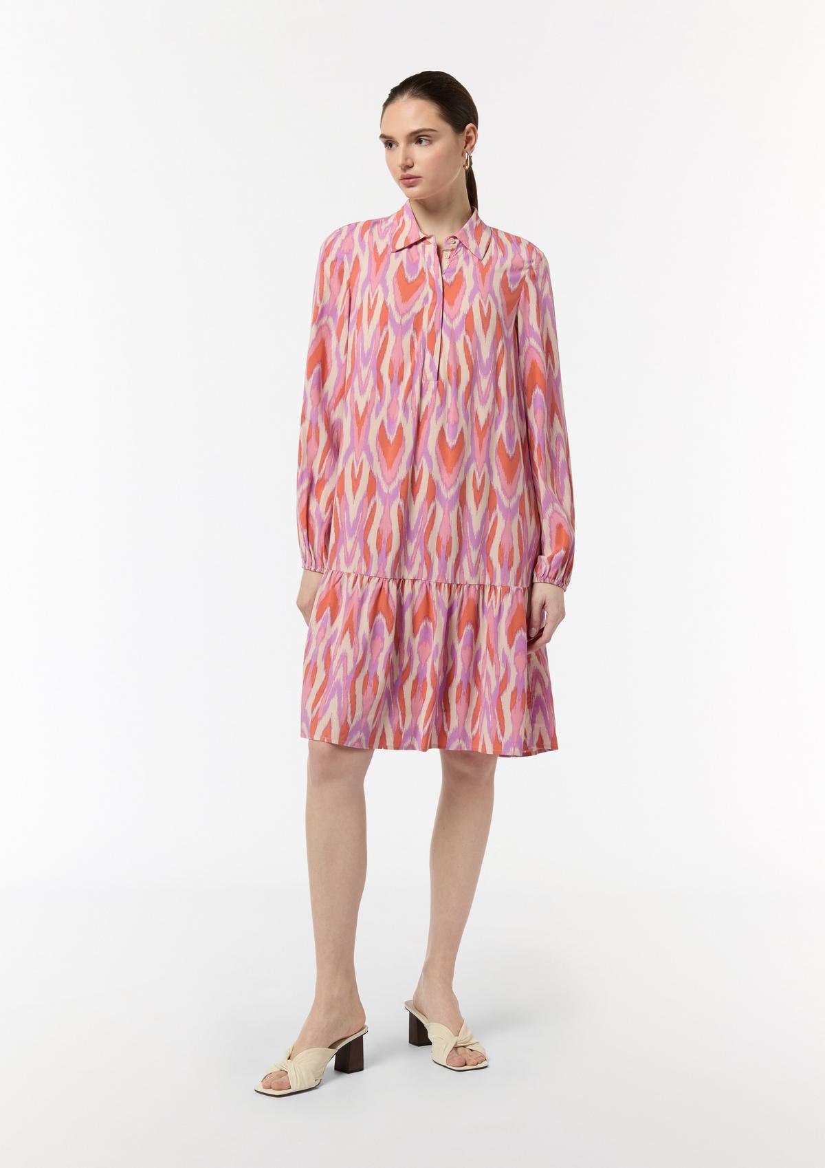 comma Viscose dress with all-over print