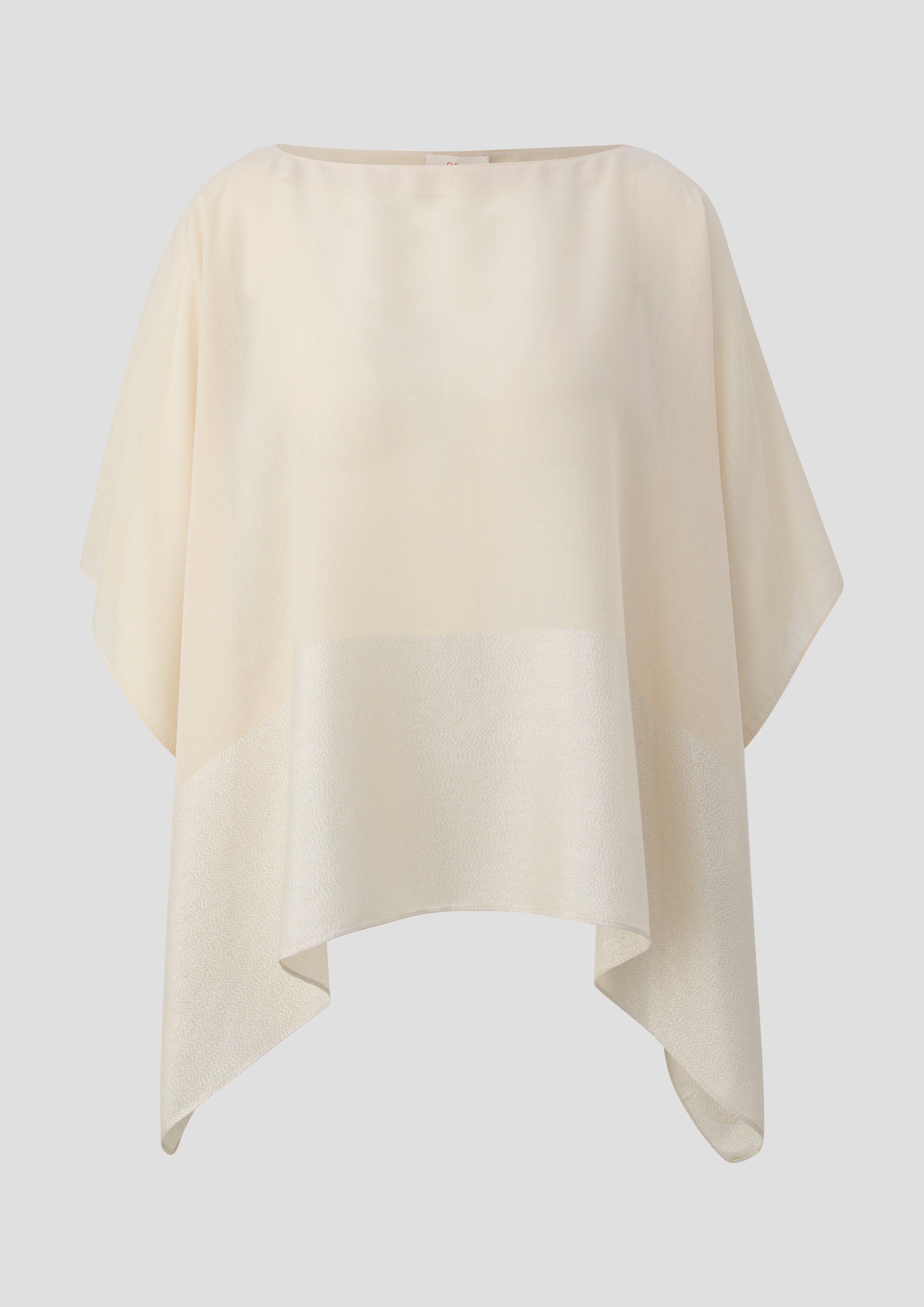 s.Oliver - Poncho mit Glitzergarn, Damen, Beige