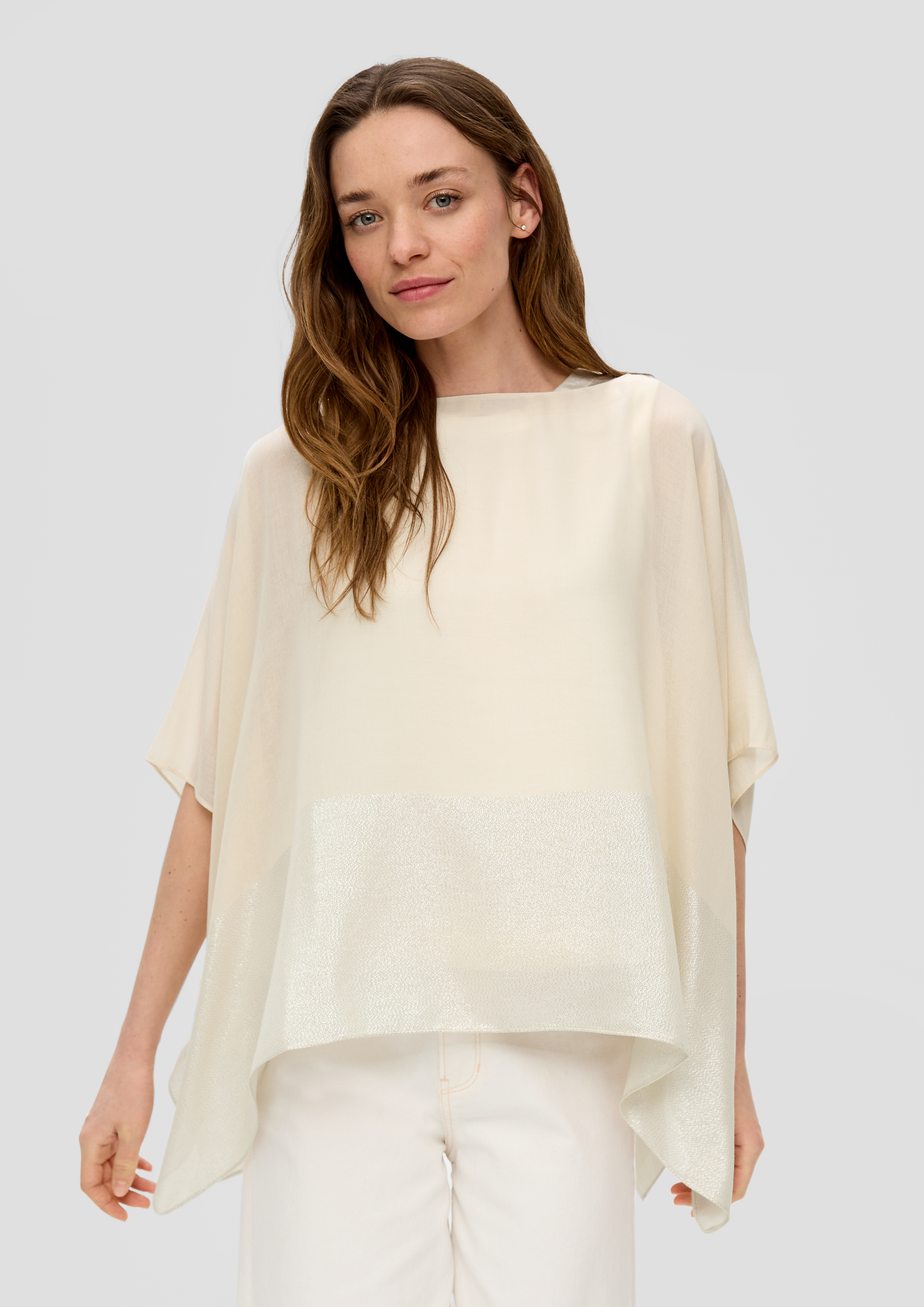 S.Oliver Poncho mit Glitzergarn