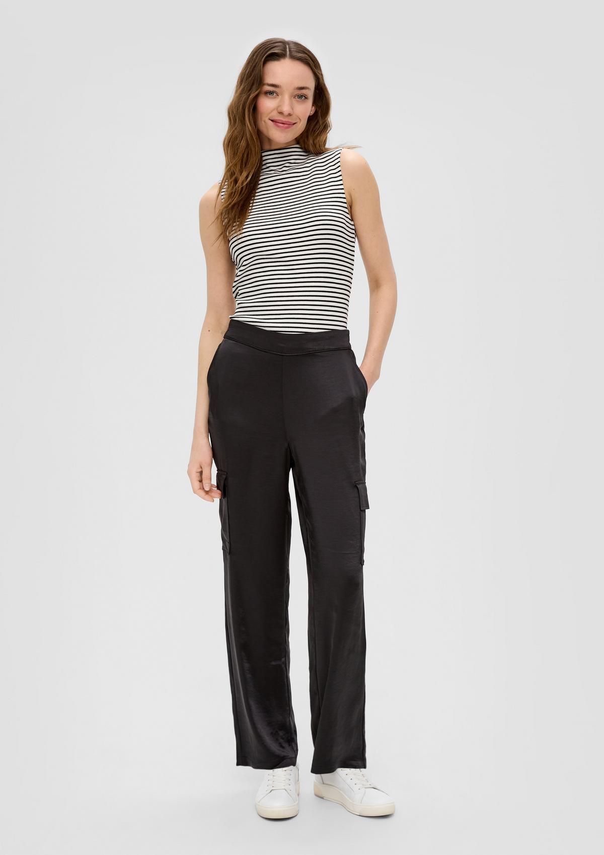 s.Oliver Satin wide-leg trousers