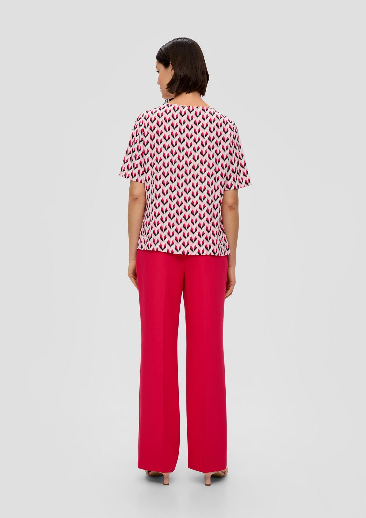 s.Oliver Crêpe blouse with a pleated neckline