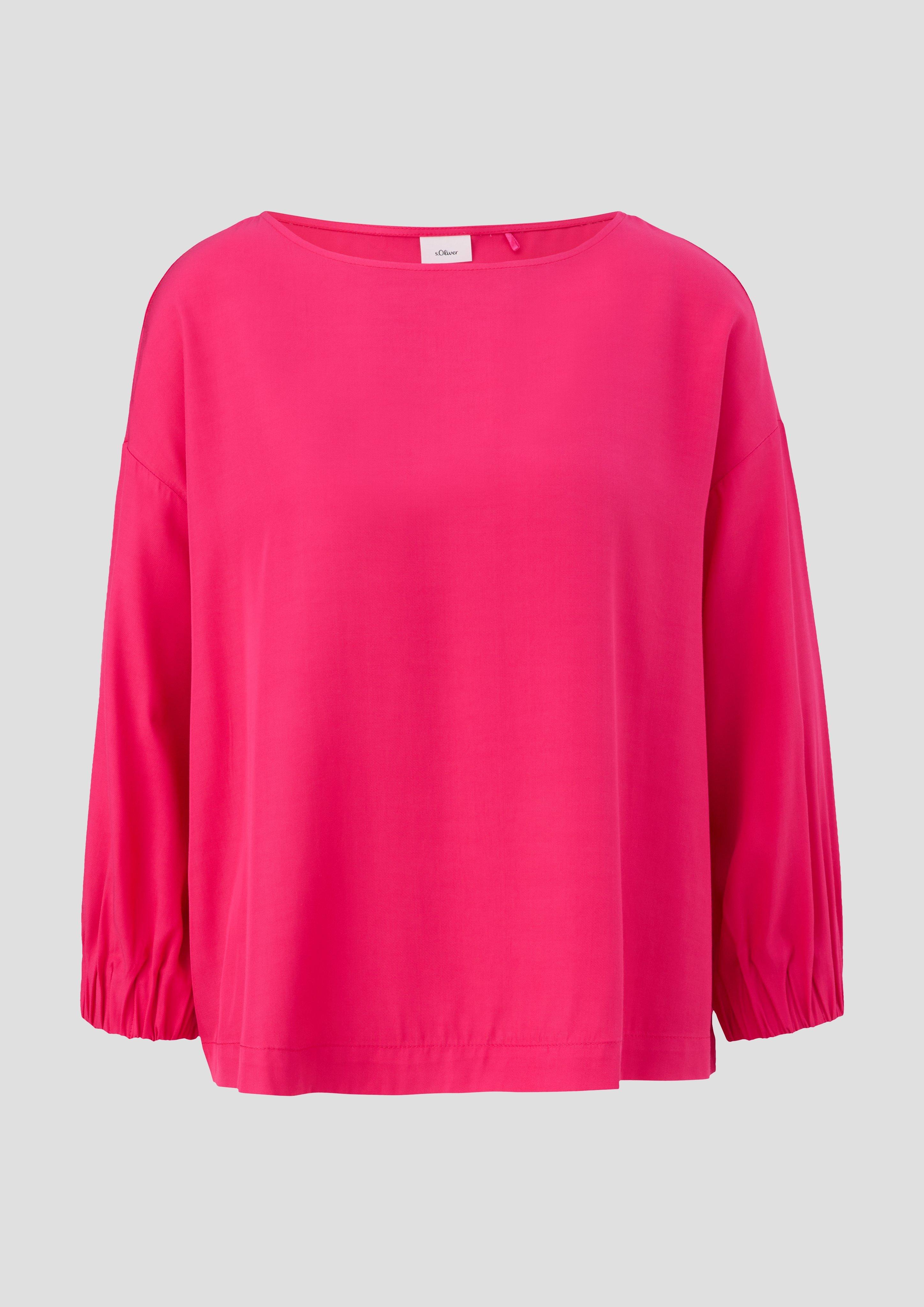 s.Oliver - Weite Bluse aus Twill, Damen, Rosa