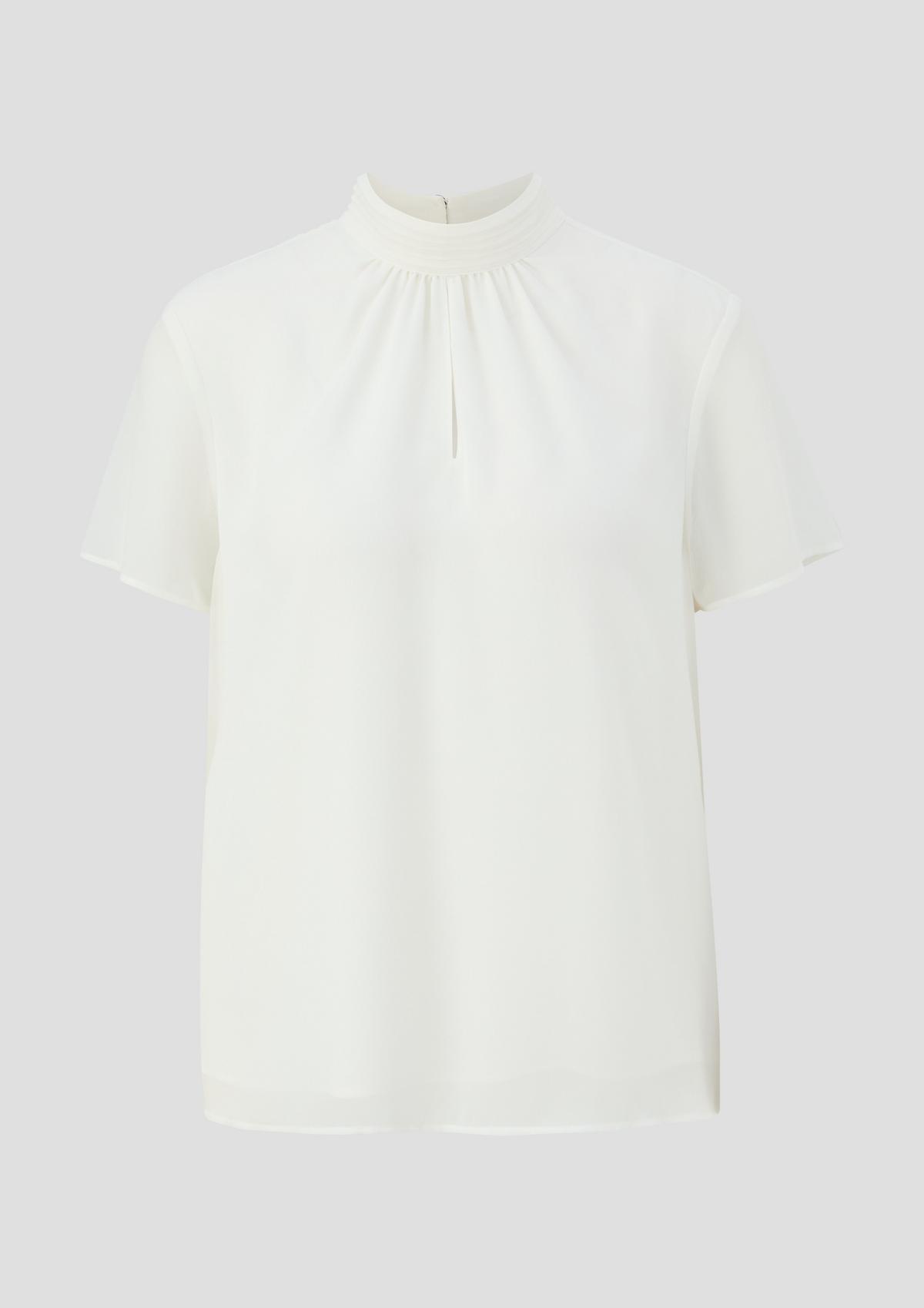 s.Oliver High-fastening chiffon blouse