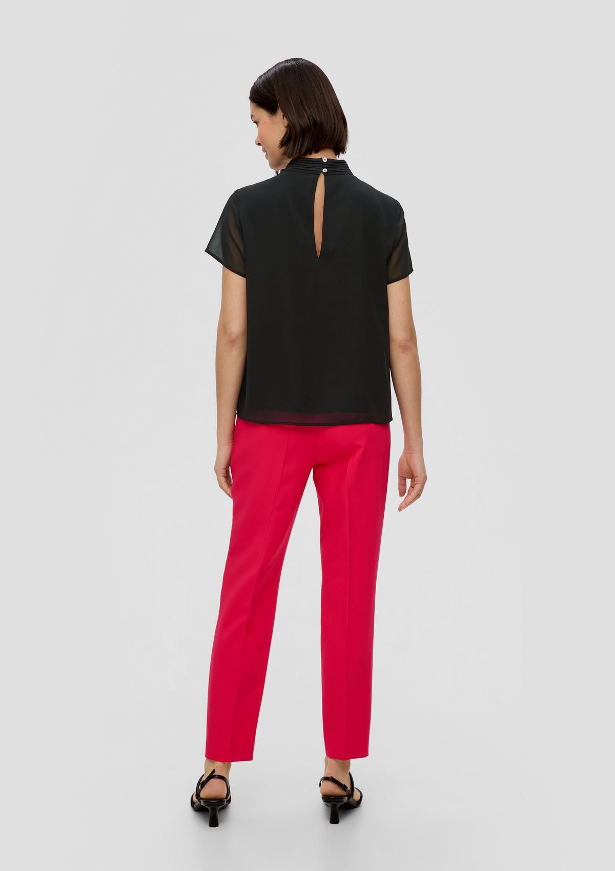 s.Oliver High-fastening chiffon blouse