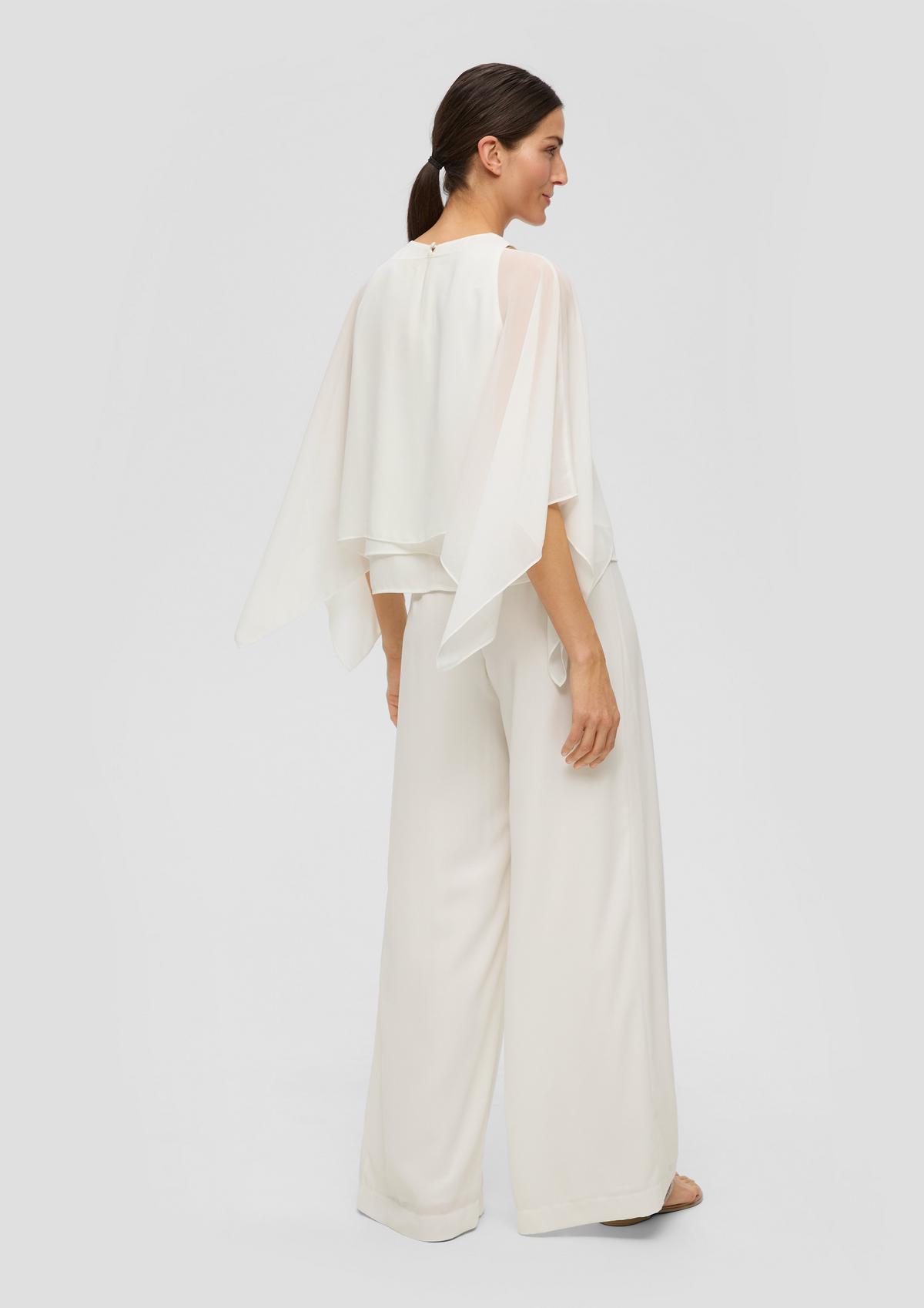s.Oliver Chiffon poncho met boothals