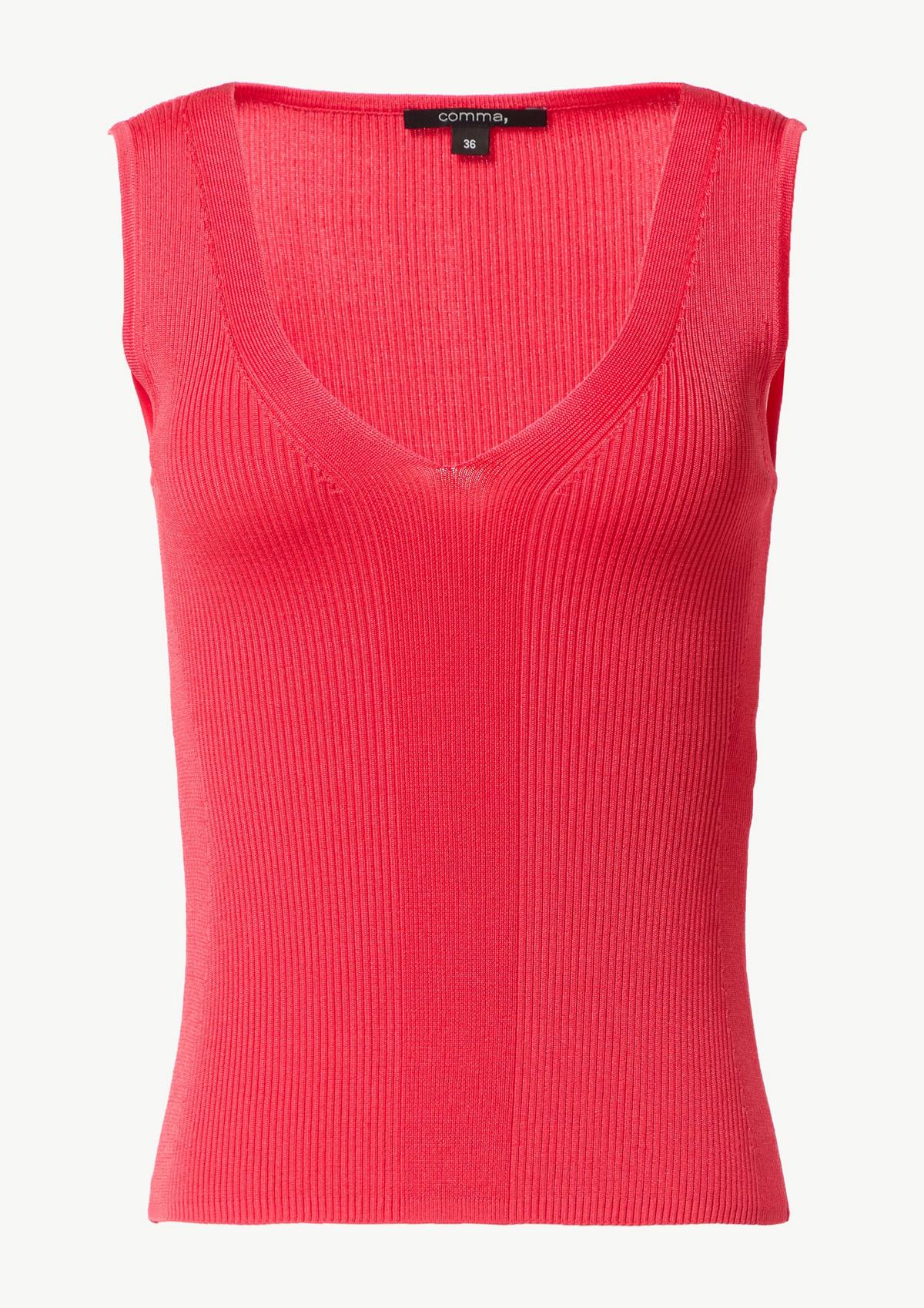 comma Sleeveless knitted jumper in a viscose blend