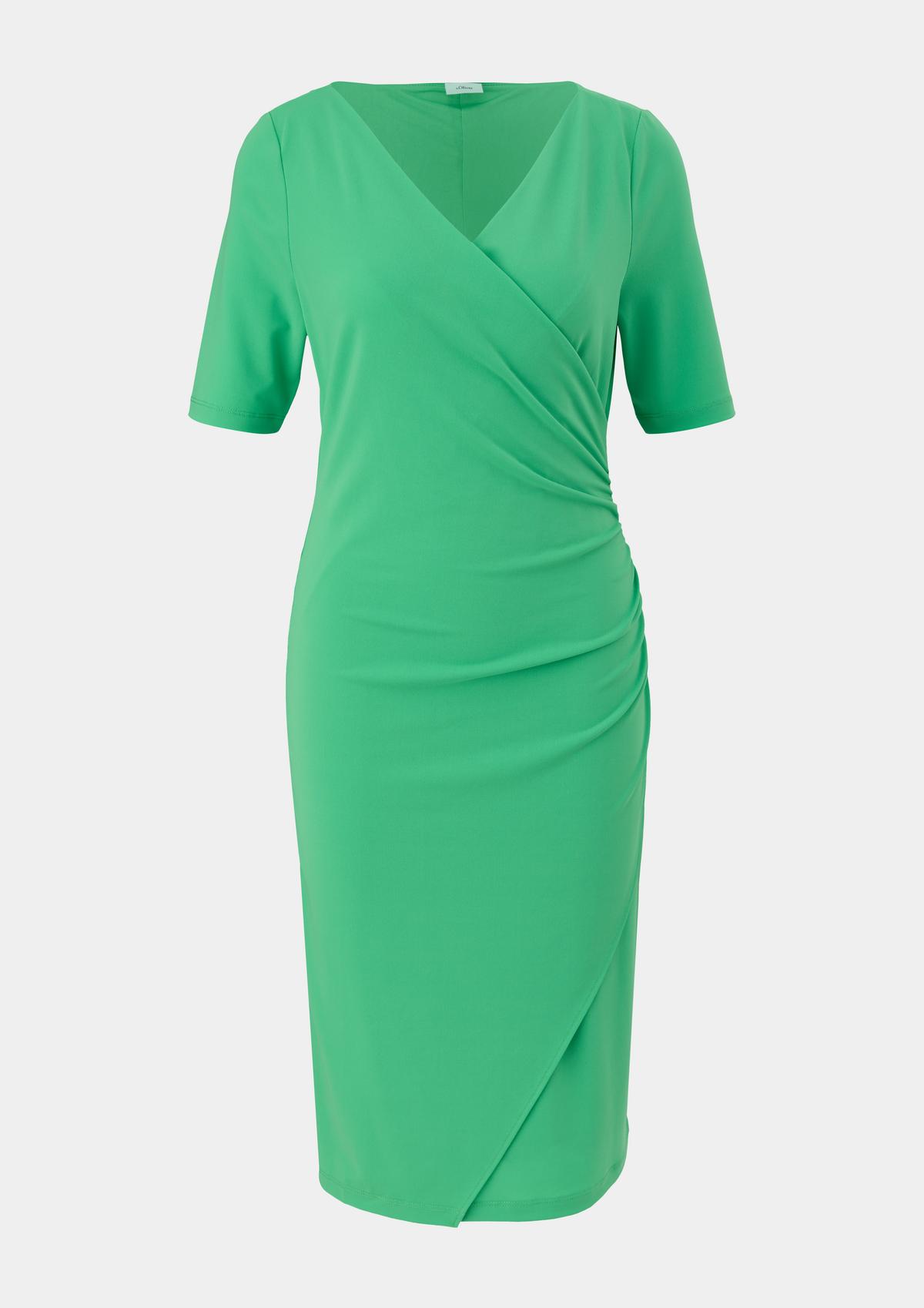 s.Oliver Gathered wrap-effect dress