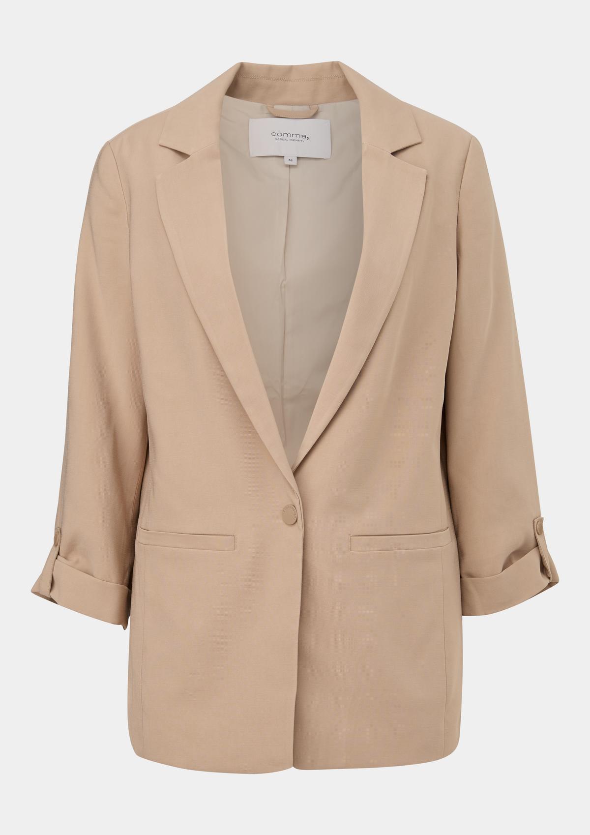 comma Fitted blazer made of viscose twill