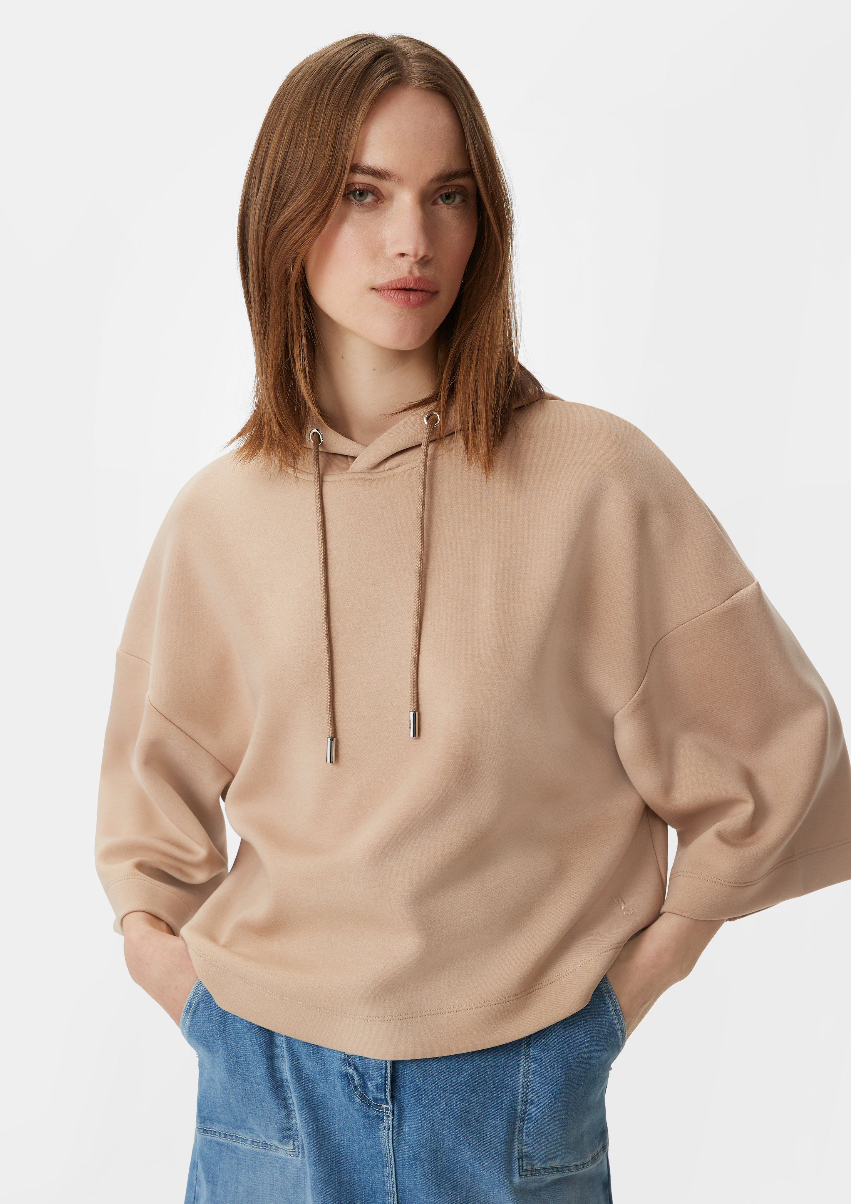 Scuba hoodie in a modal blend - sandstone