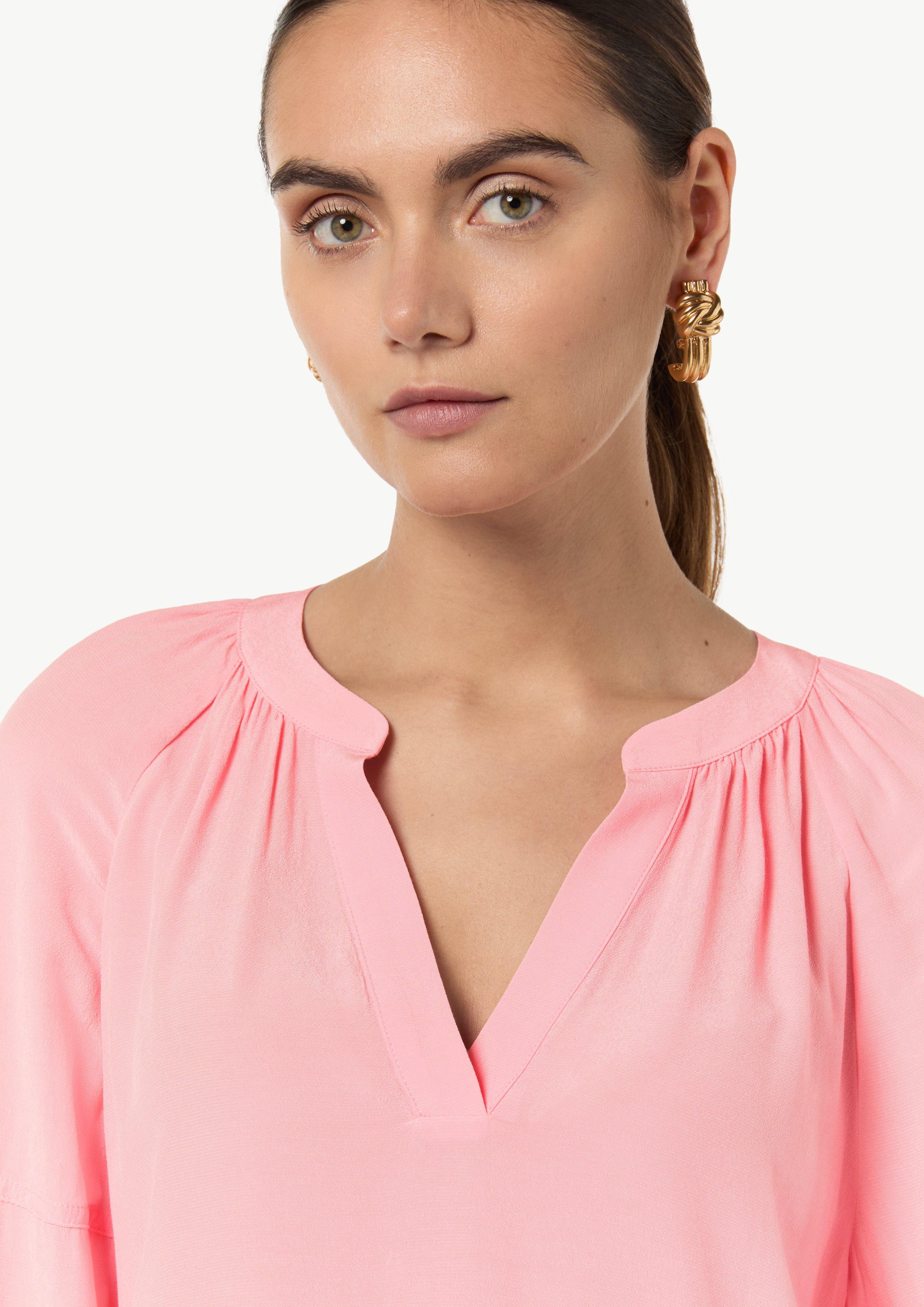 Bluse aus Crêpe - rosa | Comma